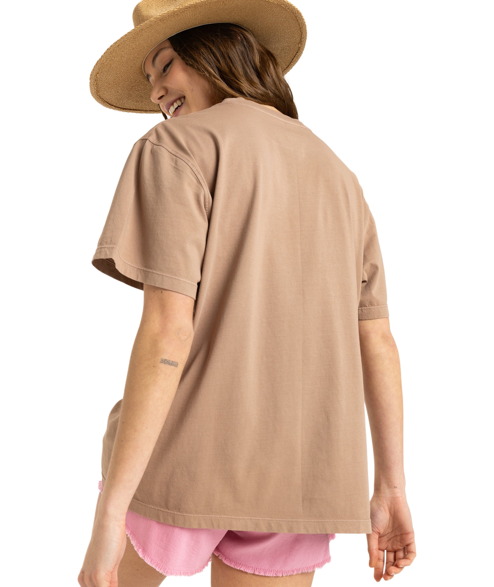 SUNNYOVERSIZE ENZYME WASH - T-SHIRT ERJZT05906 -CZU0 ROXY