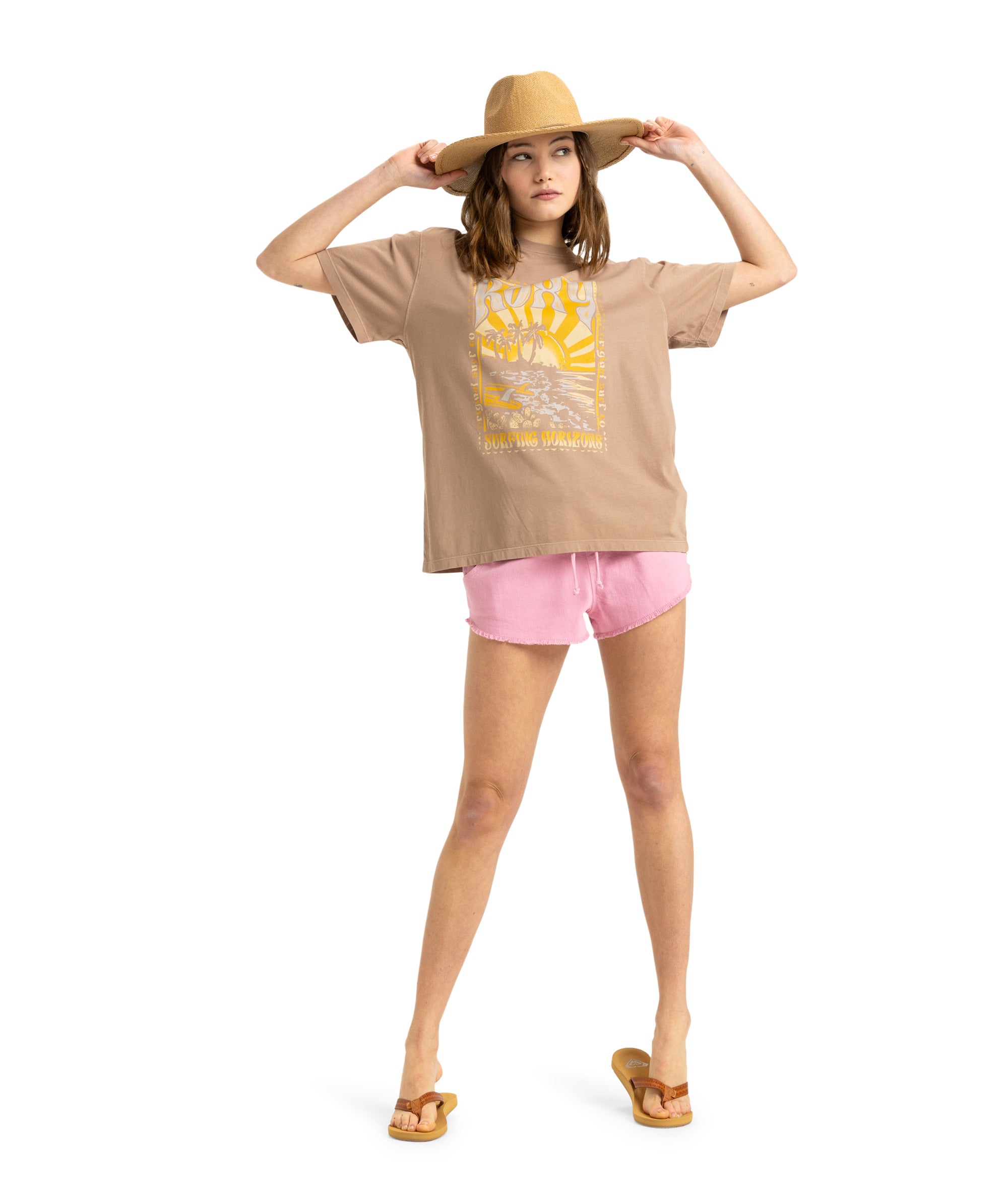 SUNNYOVERSIZE ENZYME WASH - T-SHIRT ERJZT05906 -CZU0 ROXY