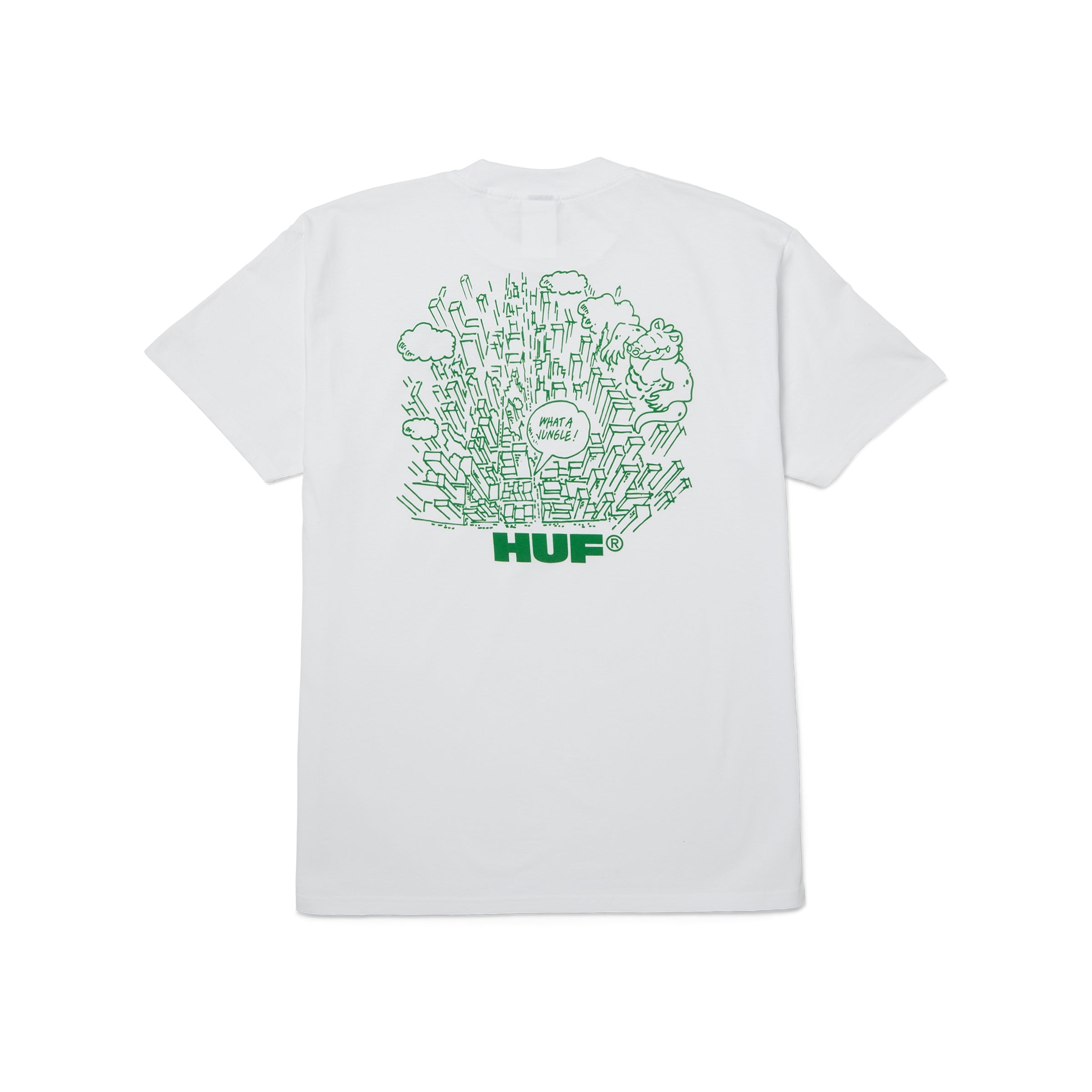 WHAT A JUNGLE S/S TEE - T-SHIRT 71MC0001215 -WHITE HUF