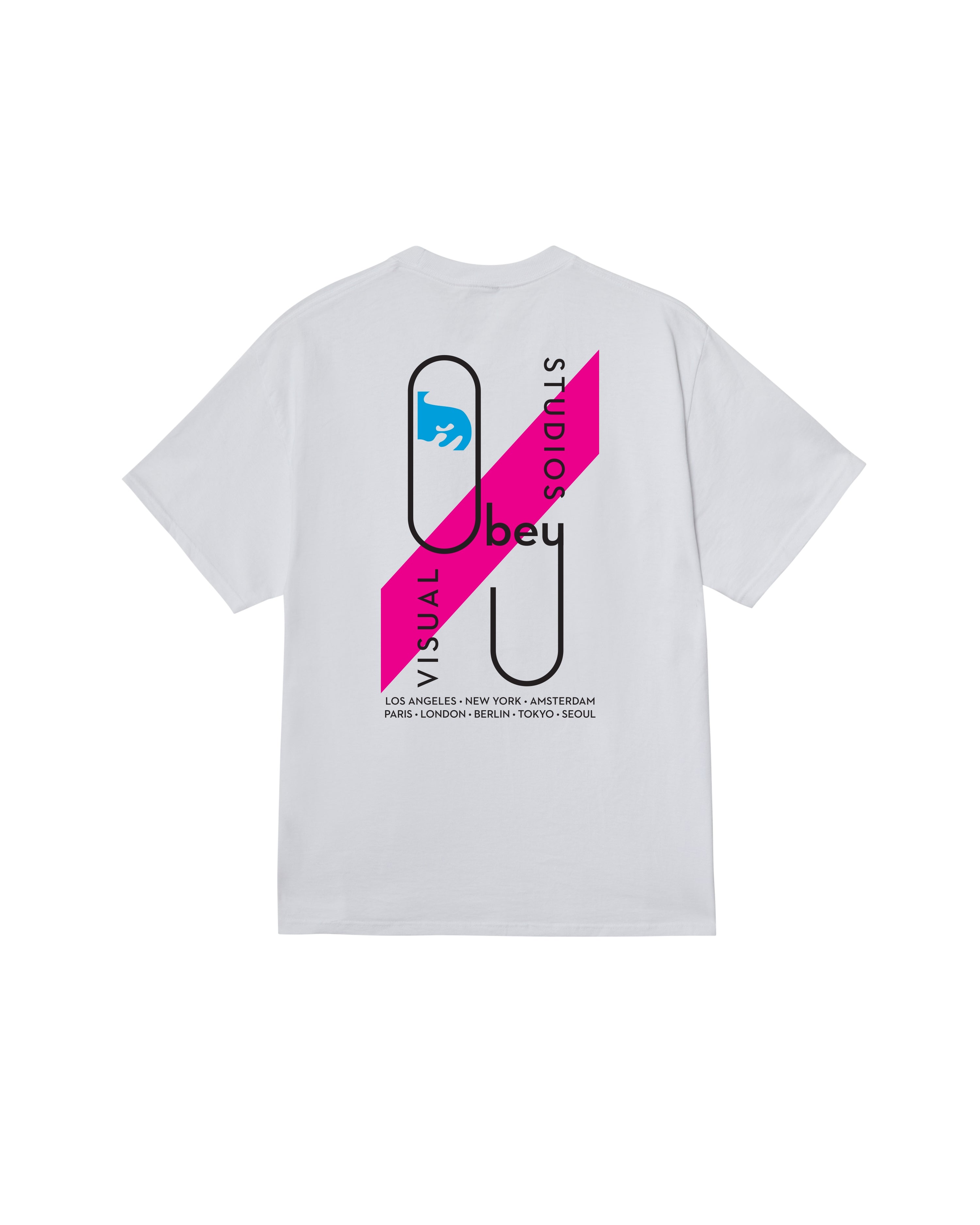 VISUAL STUDIOS - T-SHIRT 22MC0001477 -WHT OBEY