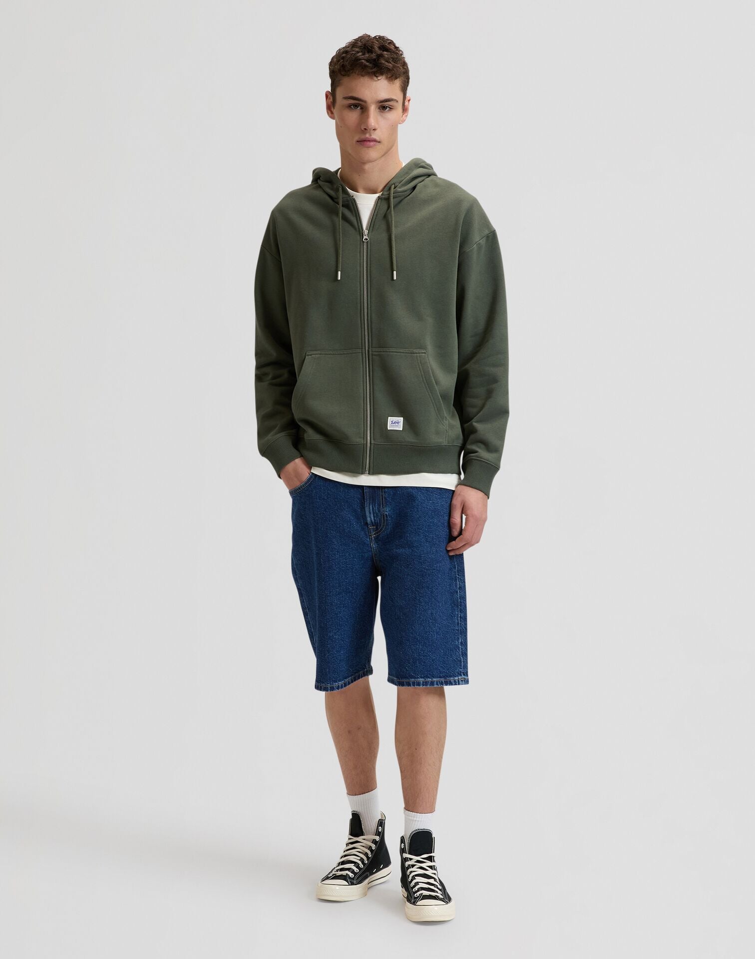 WORKWEAR FULL ZIP OAK MOSS - FELPA 112378765 . LEE