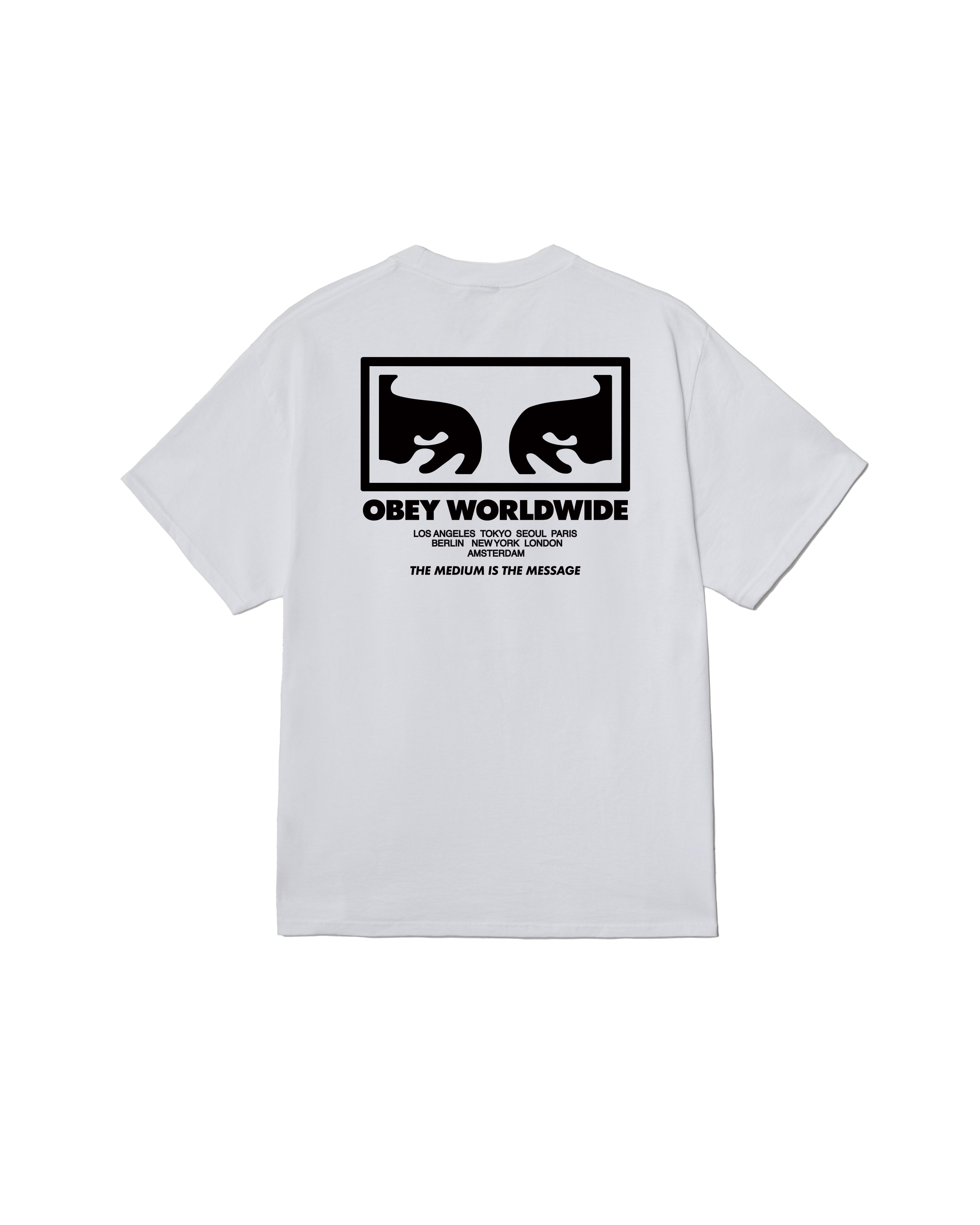 THE MEDIUM IS THE MESSAGE - T-SHIRT 22MC0001754 -WHT OBEY