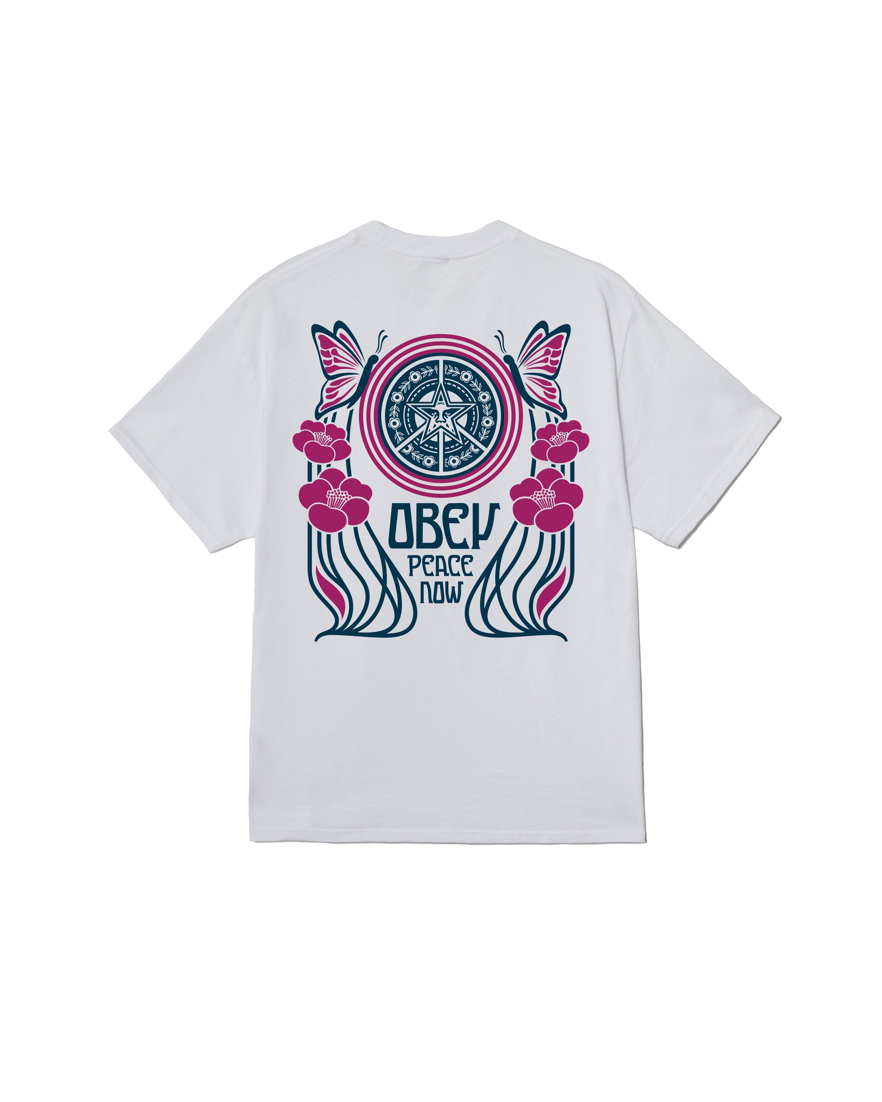 PEACE NOW BUTTERFLIES - T-SHIRT 22MC0001838 -WHT OBEY