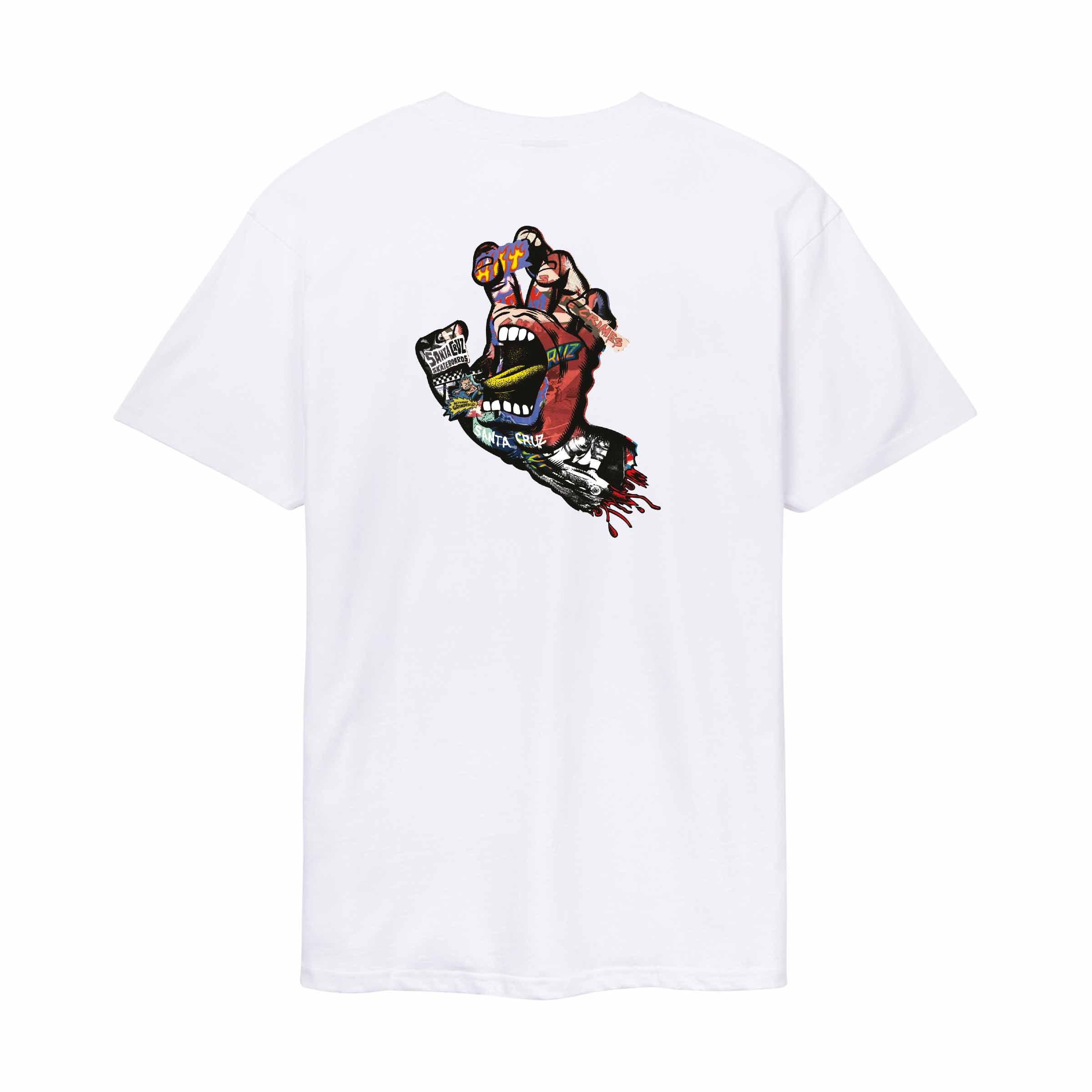 COLLAGE HAND - T-SHIRT SCA-TEE-13257 . SANTA CRUZ