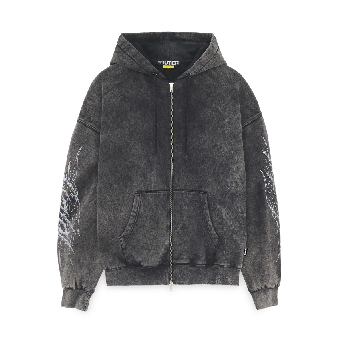 TRIBAL MARBLE ZIP - FELPA 26WISZ40 -BLACK IUTER