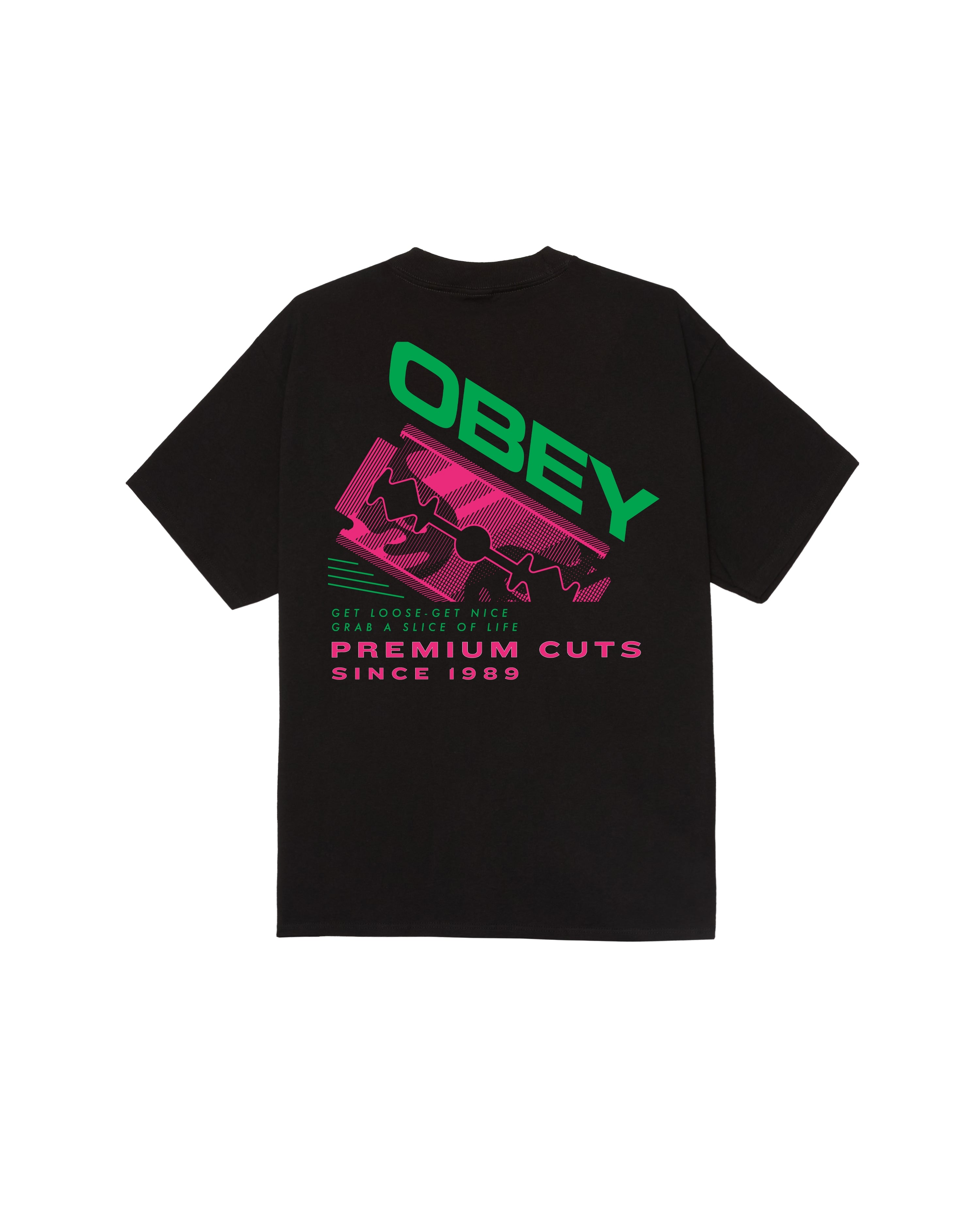 RAZOR - T-SHIRT 22MC0001908 -BLK OBEY