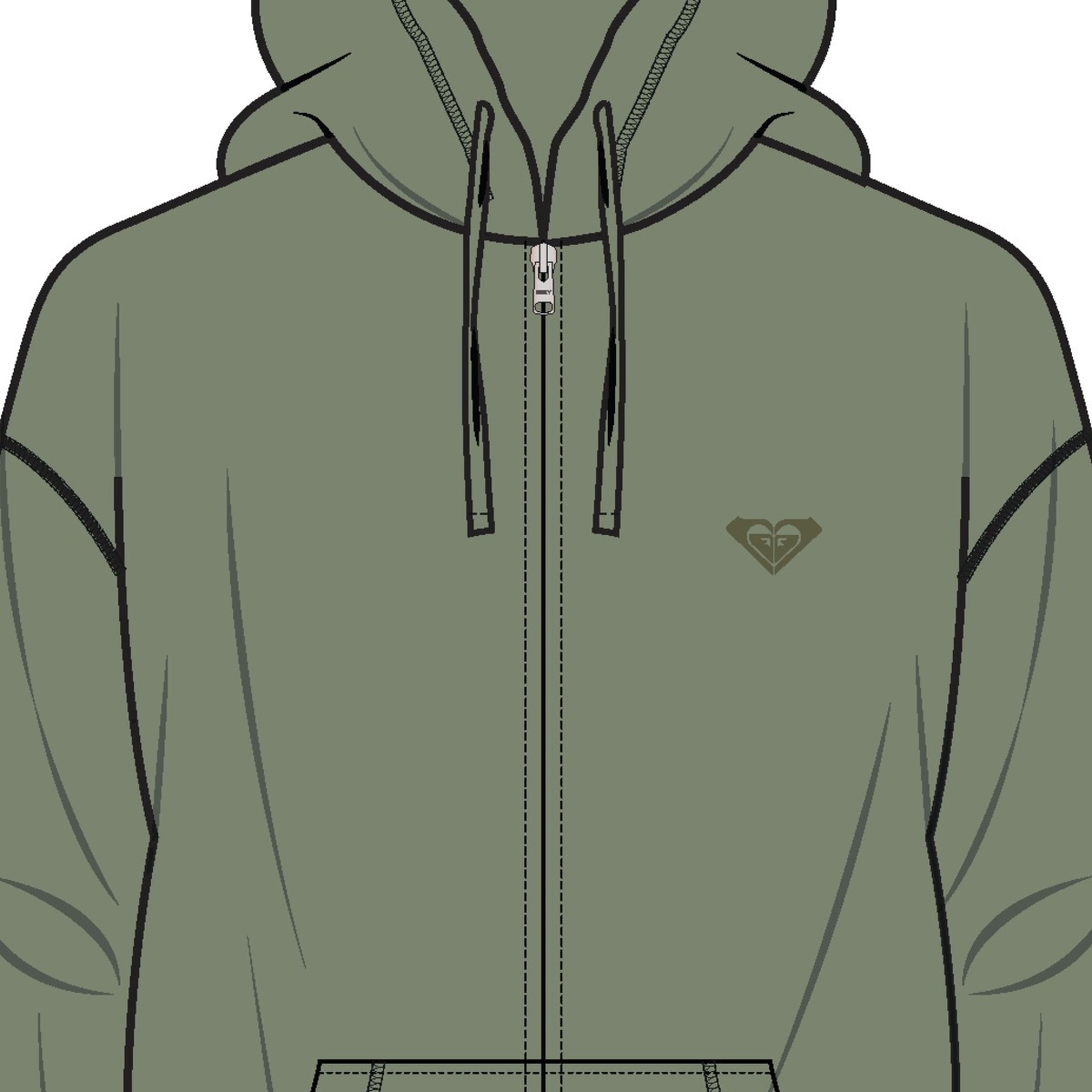 SURF STOKED ZIPPED BRUSHED - FELPA ERJFT05022 -GLD0 ROXY