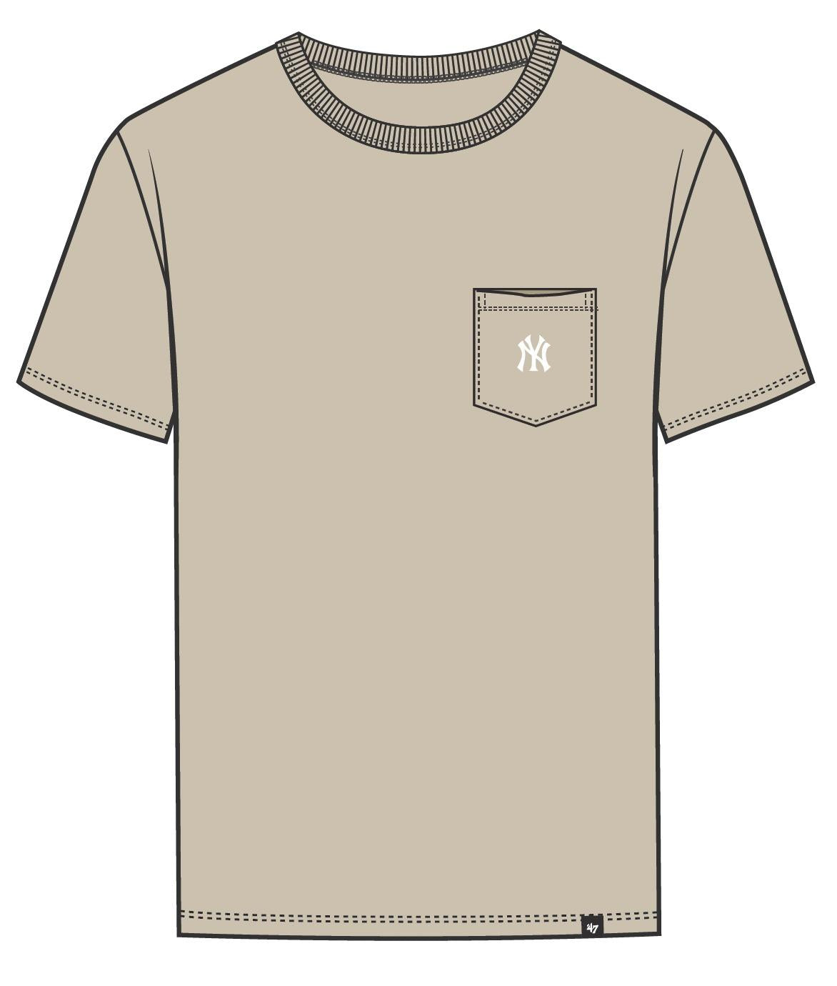 BASERUNNER EMB ECHO POCKET NEW YORK YA - T-SHIRT 47-BB017TMOEQH707548 K0 47 BRAND