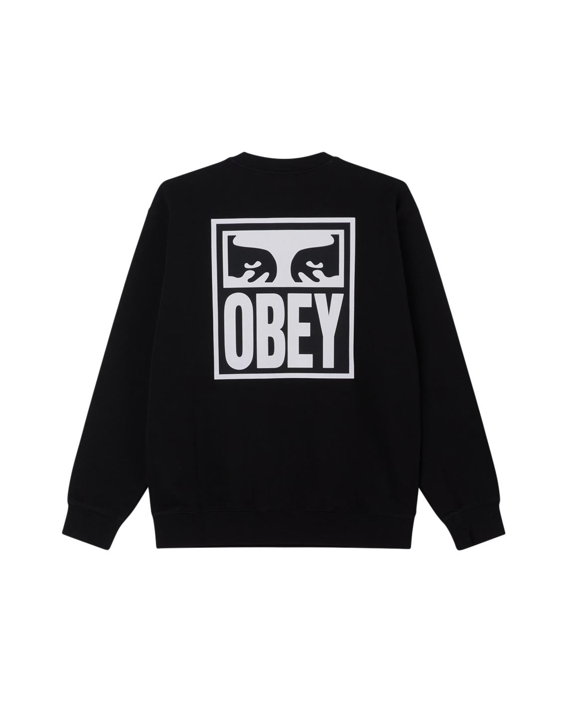 EYES ICON 2 CREW - FELPA 22UC0000155 -BLK OBEY