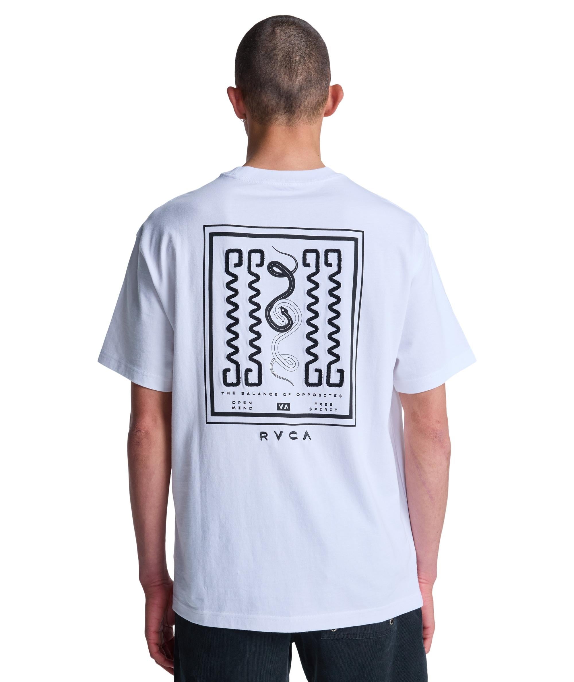AMAZE SNAKE - T-SHIRT EVYZT00321 -WHT RVCA