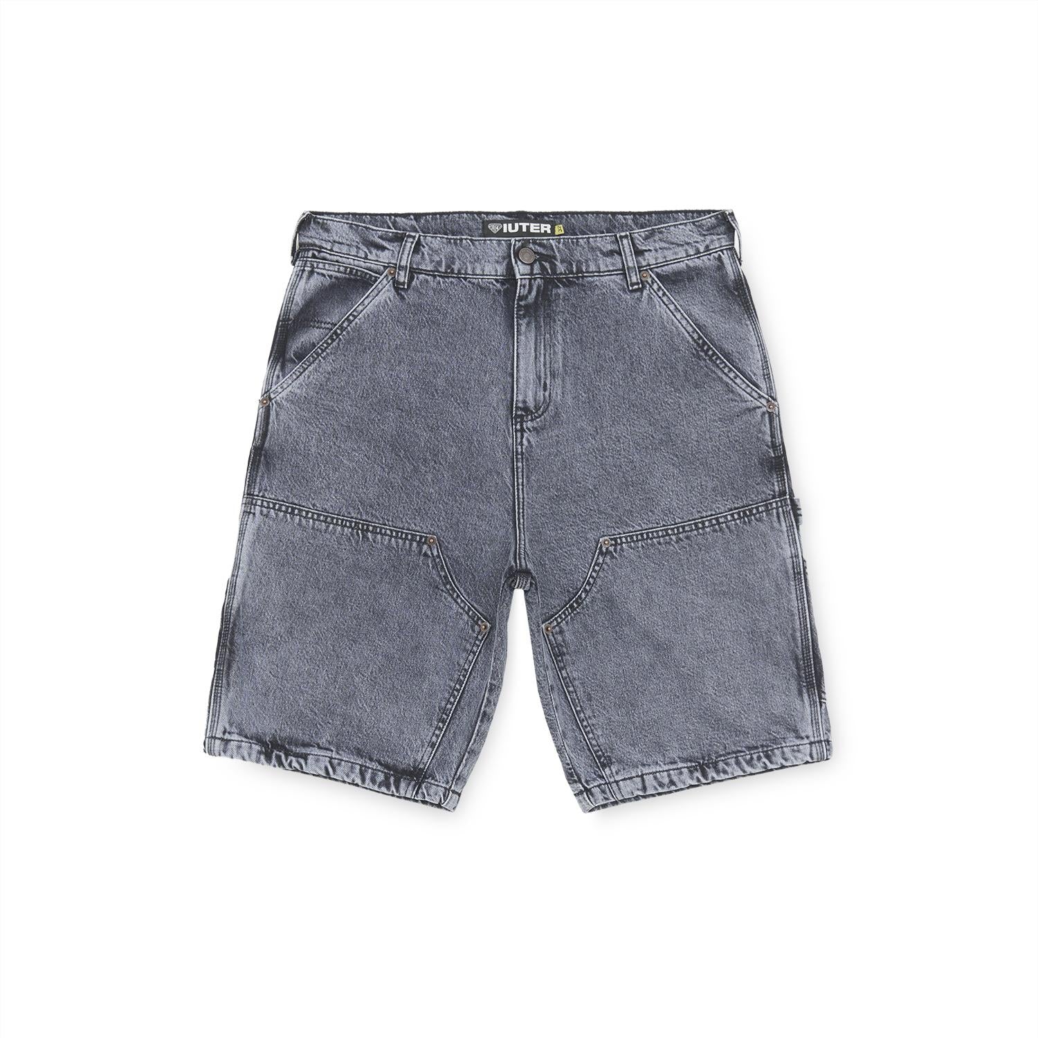 DOUBLE KNEE DENIM - SHORTS 25SIDS04 -GREYBLEACH IUTER