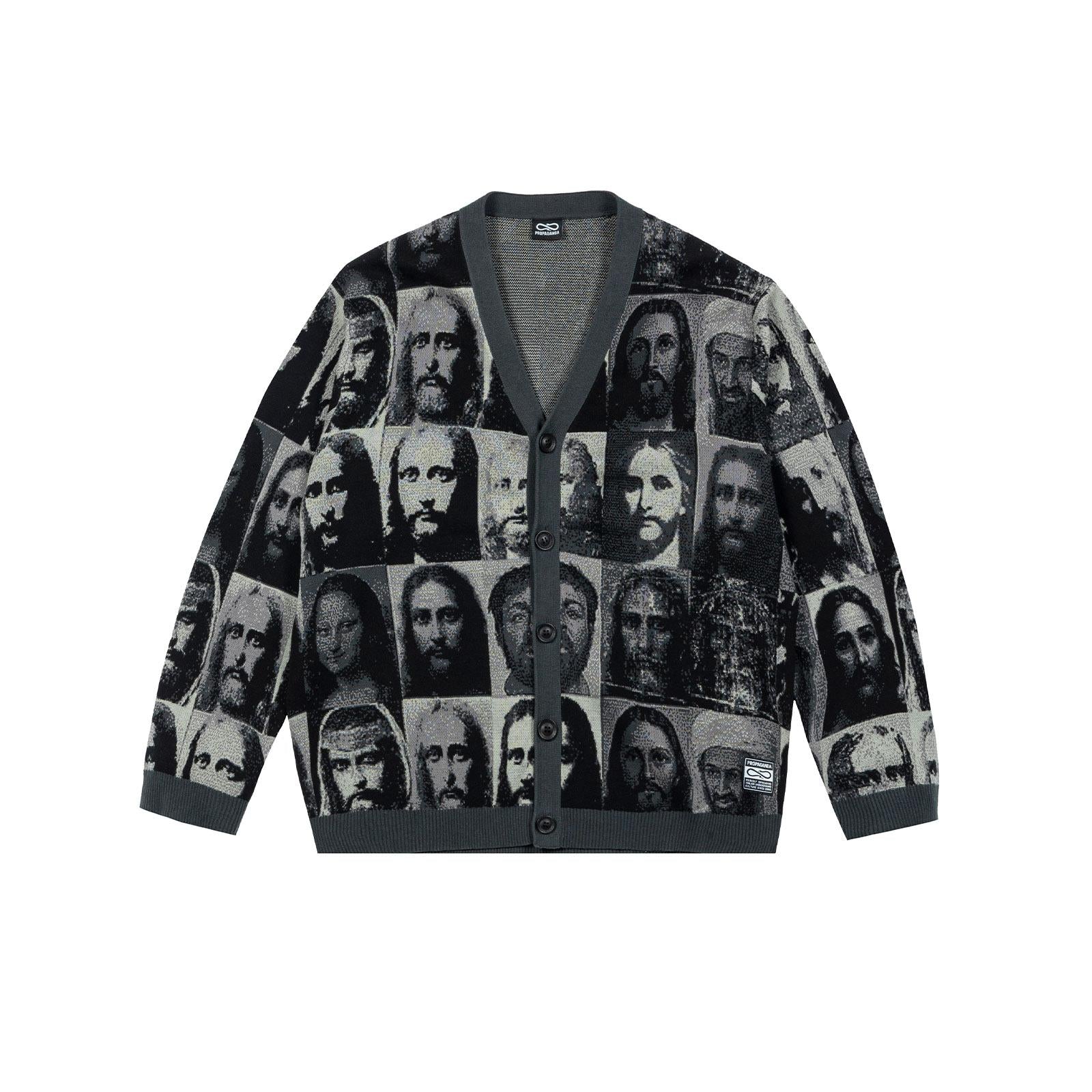 JAQUARD CARDIGAN RELAXED FIT MUGSHOT JEEZ - MAGLIA 26SSPROU844 -V.U. PROPAGANDA