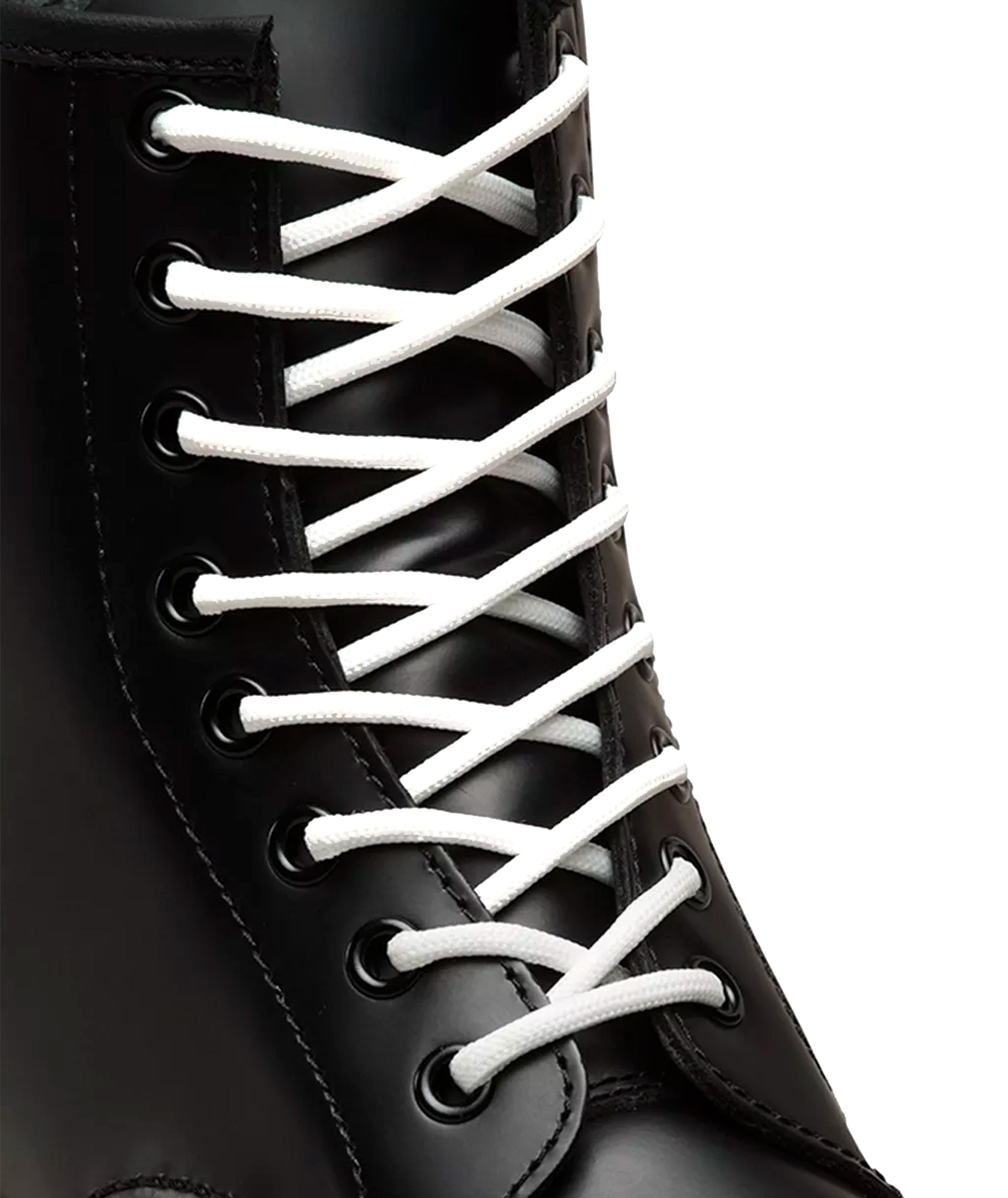 140CM WHITE ROUND LACE 8-10I - LACCI AC052001 . DR MARTENS