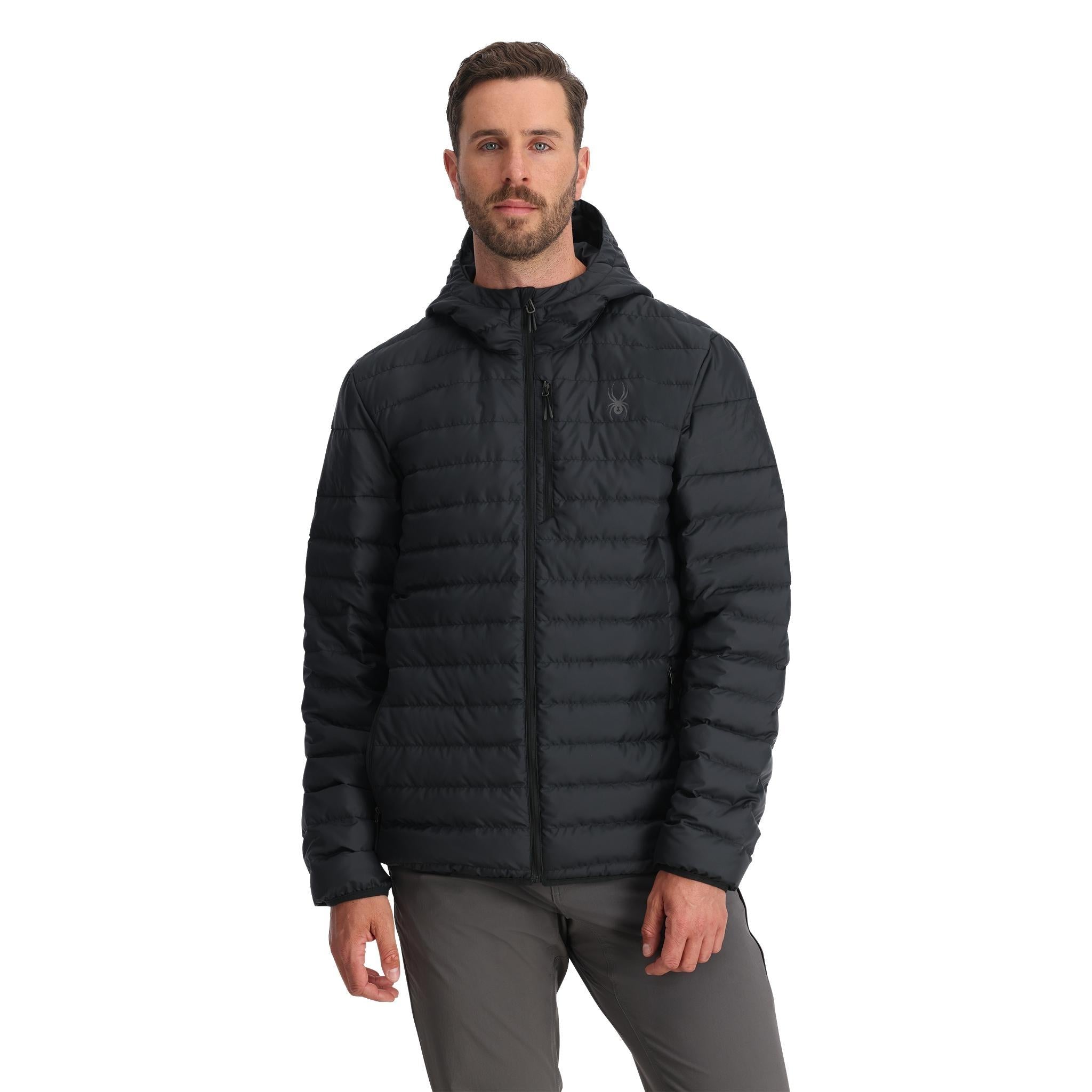 ZENITH HOODED DOWN JACKET - GIACCA 38A021412 -BLK SPYDER