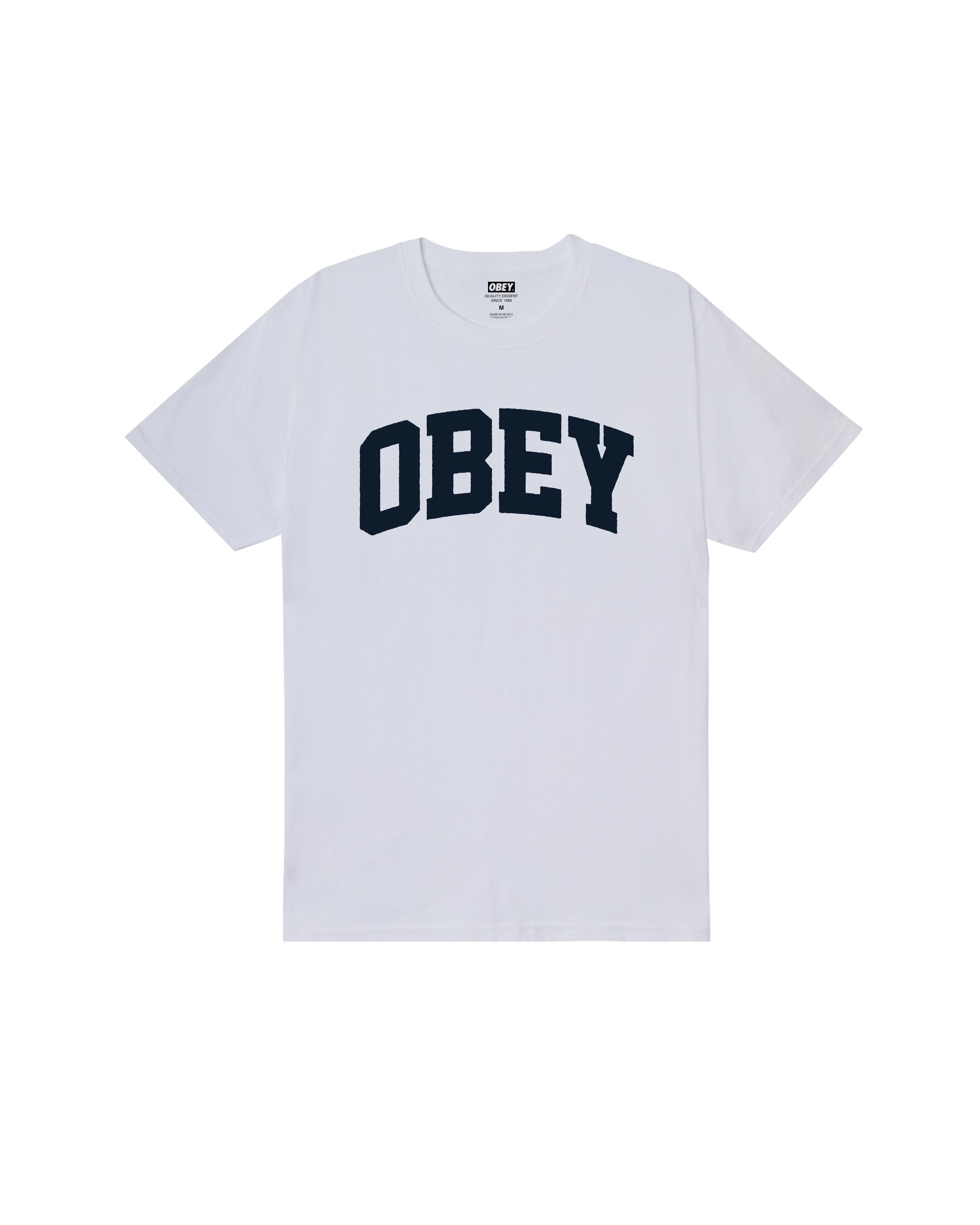 COLLEGIATE - T-SHIRT 22MC0001780 -WHT OBEY
