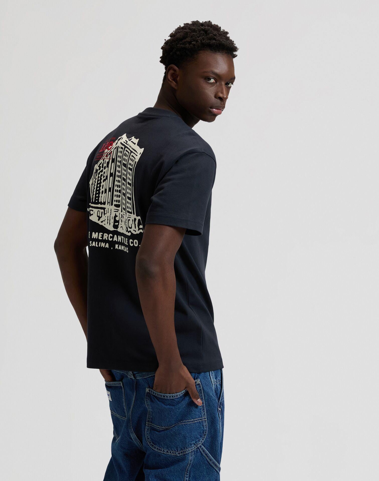 WORKWEAR BUILDING REBEL NAVY - T-SHIRT 112378771 . LEE