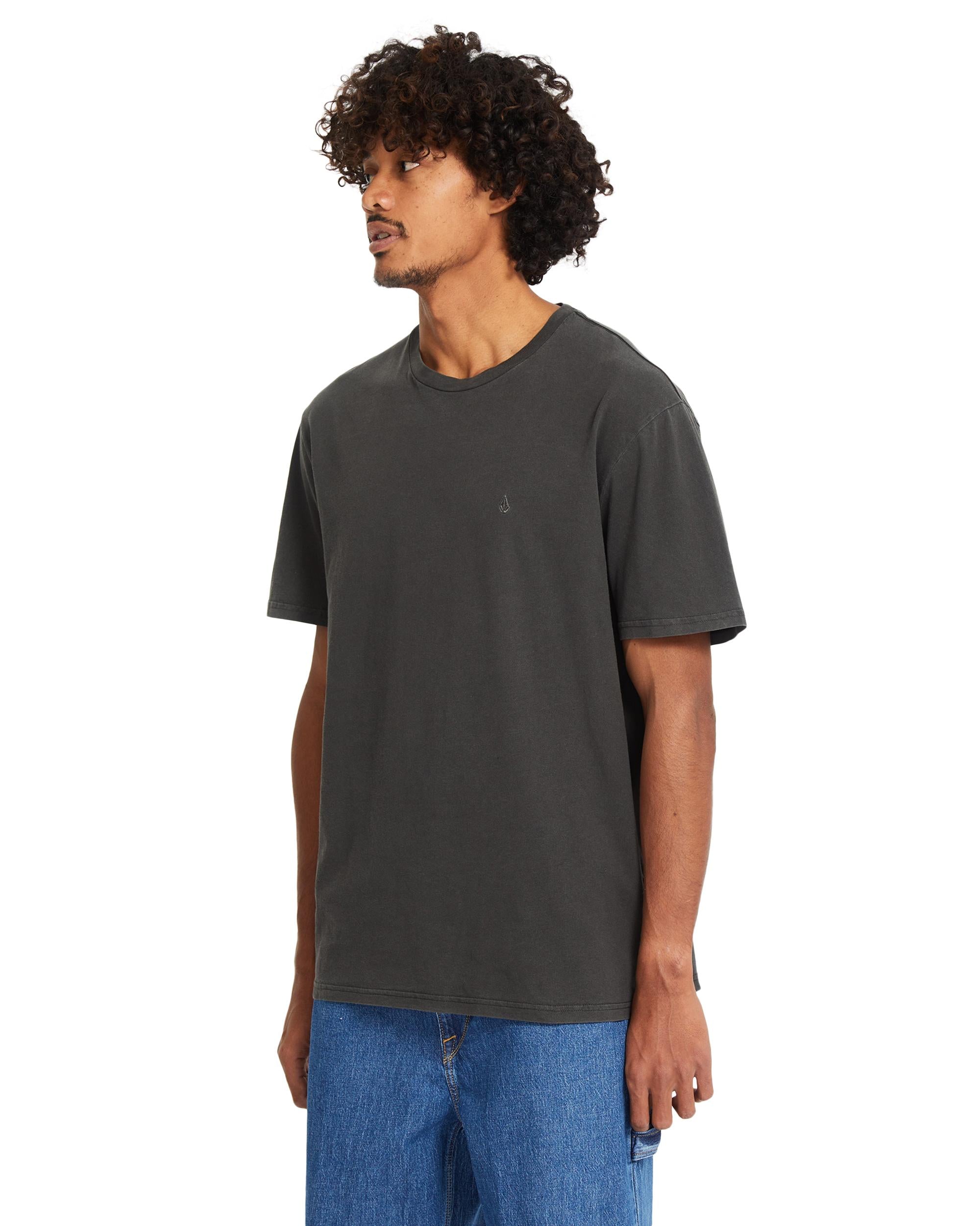 SOLID STONE EMB - T-SHIRT A5212610 _BLK VOLCOM