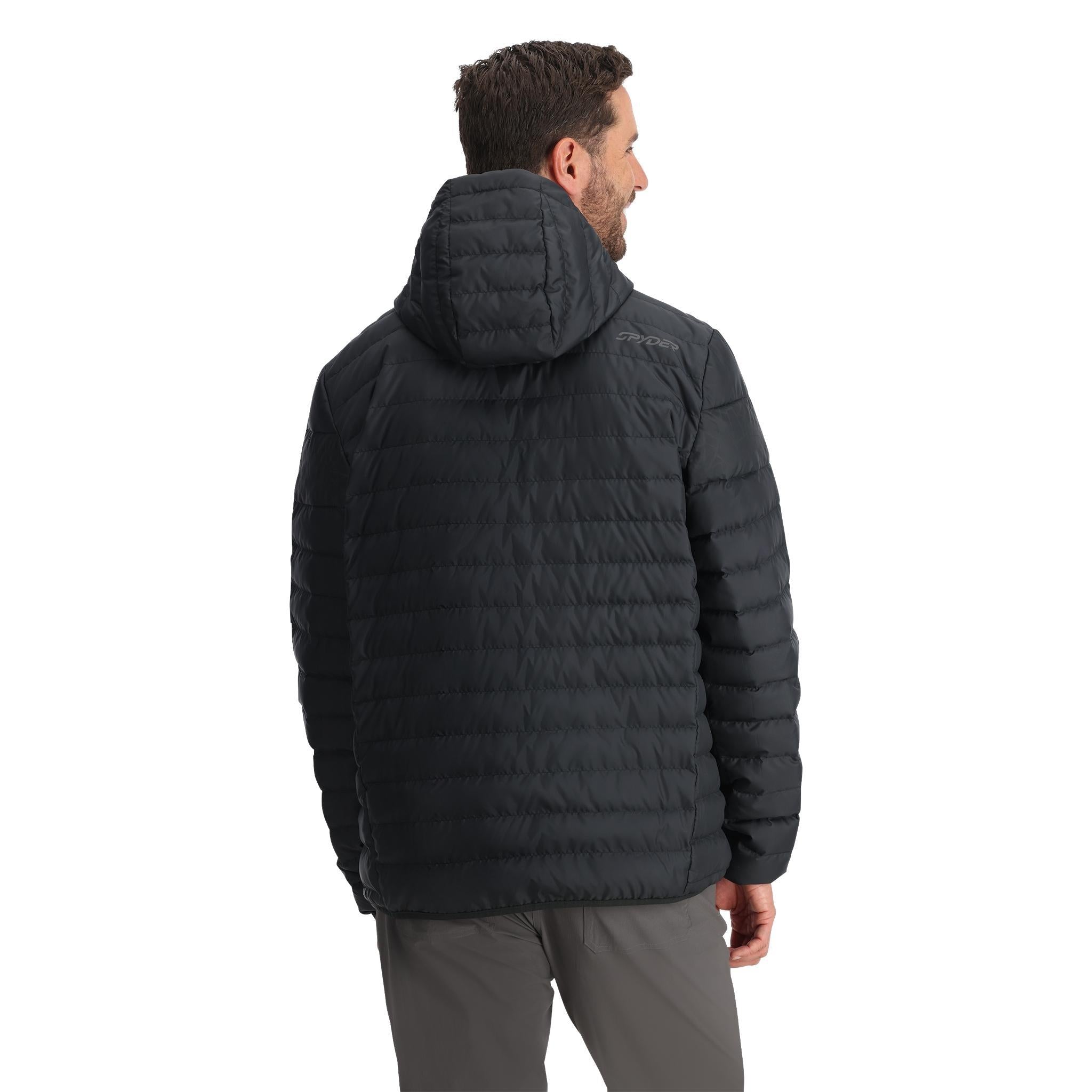 ZENITH HOODED DOWN JACKET - GIACCA 38A021412 -BLK SPYDER