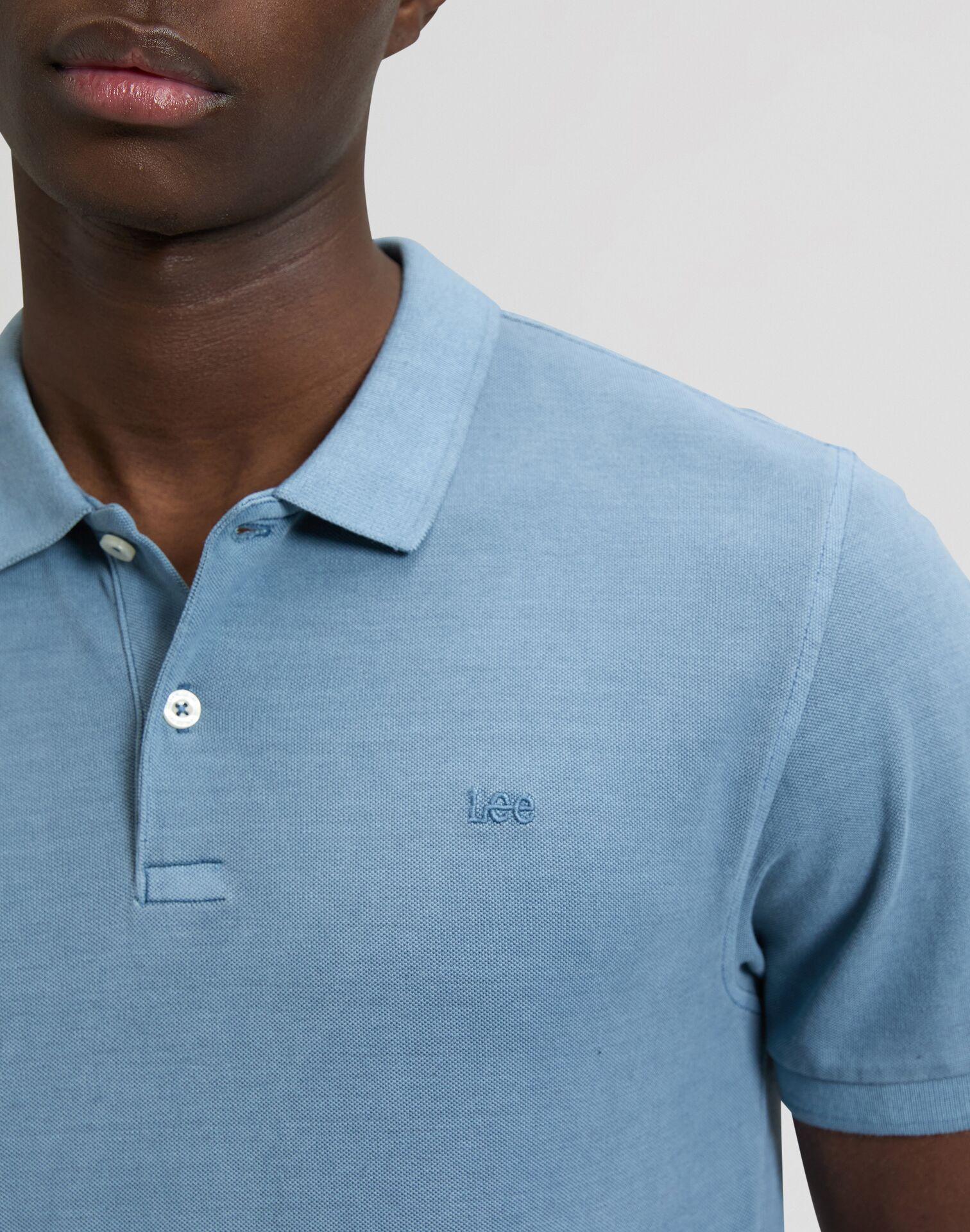 GARMENT DYE DUSTIER BLUE - POLO 112376470 . LEE