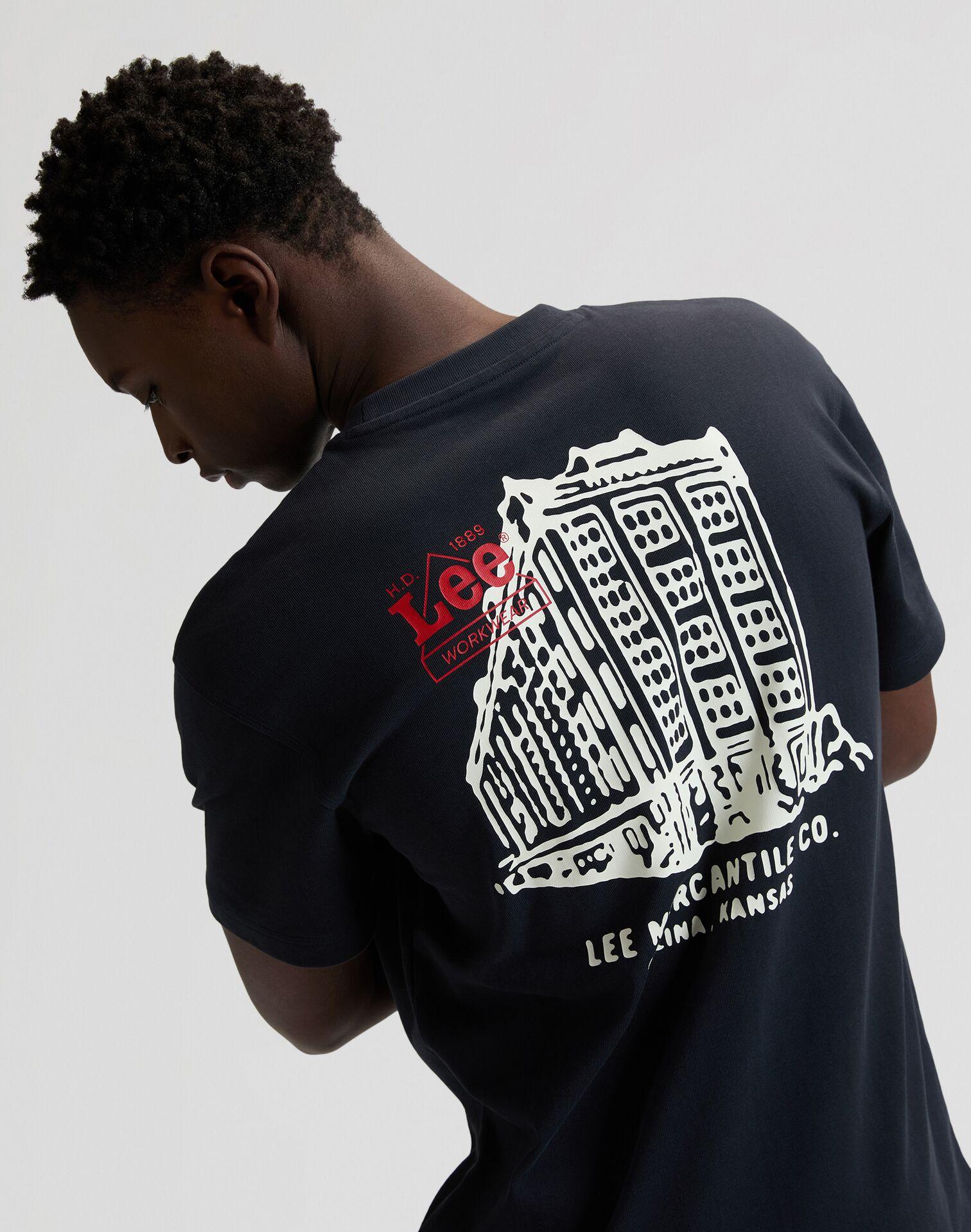 WORKWEAR BUILDING REBEL NAVY - T-SHIRT 112378771 . LEE
