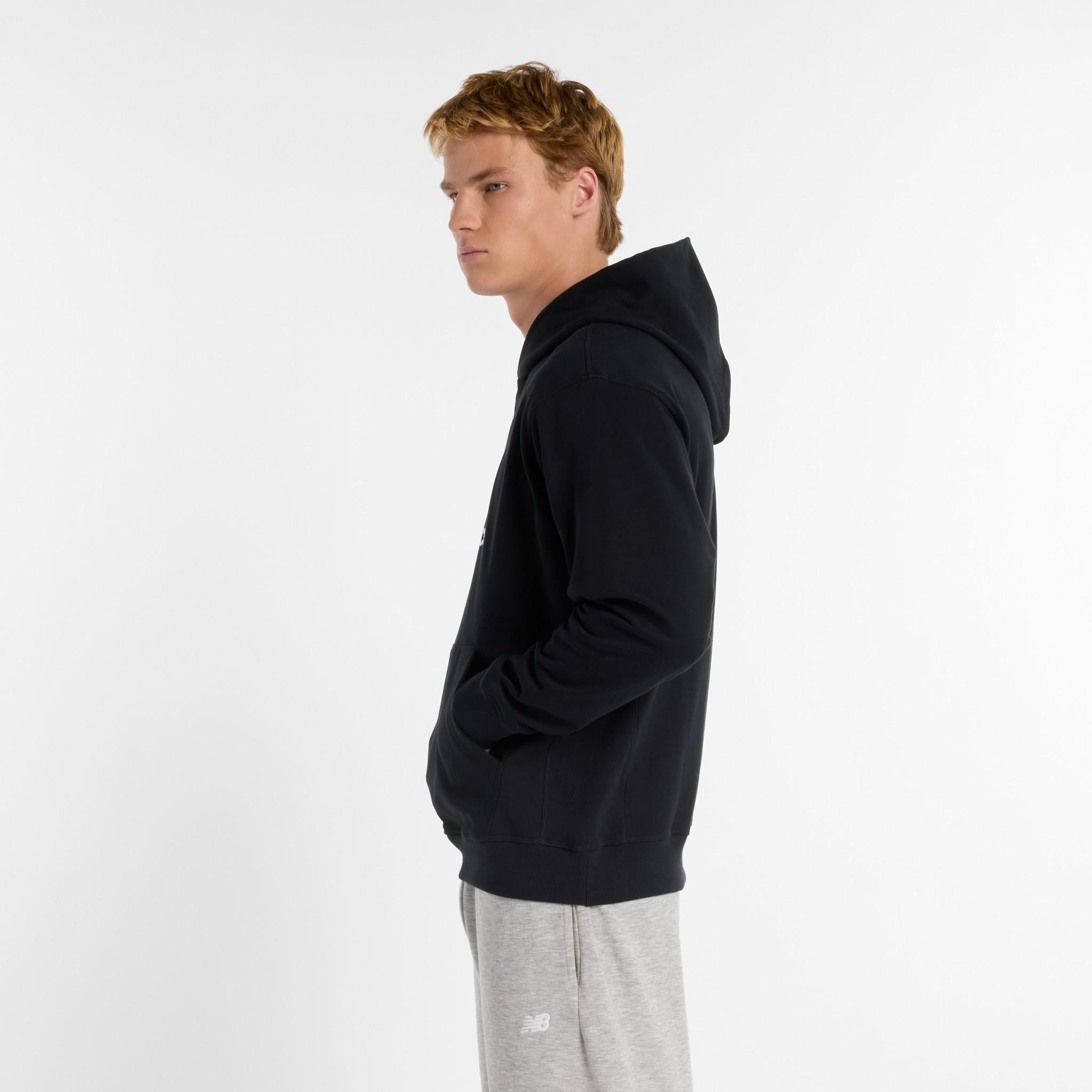 ATHLETICS FRENCH TERRY LOGO - FELPA MT51512BK NEW BALANCE