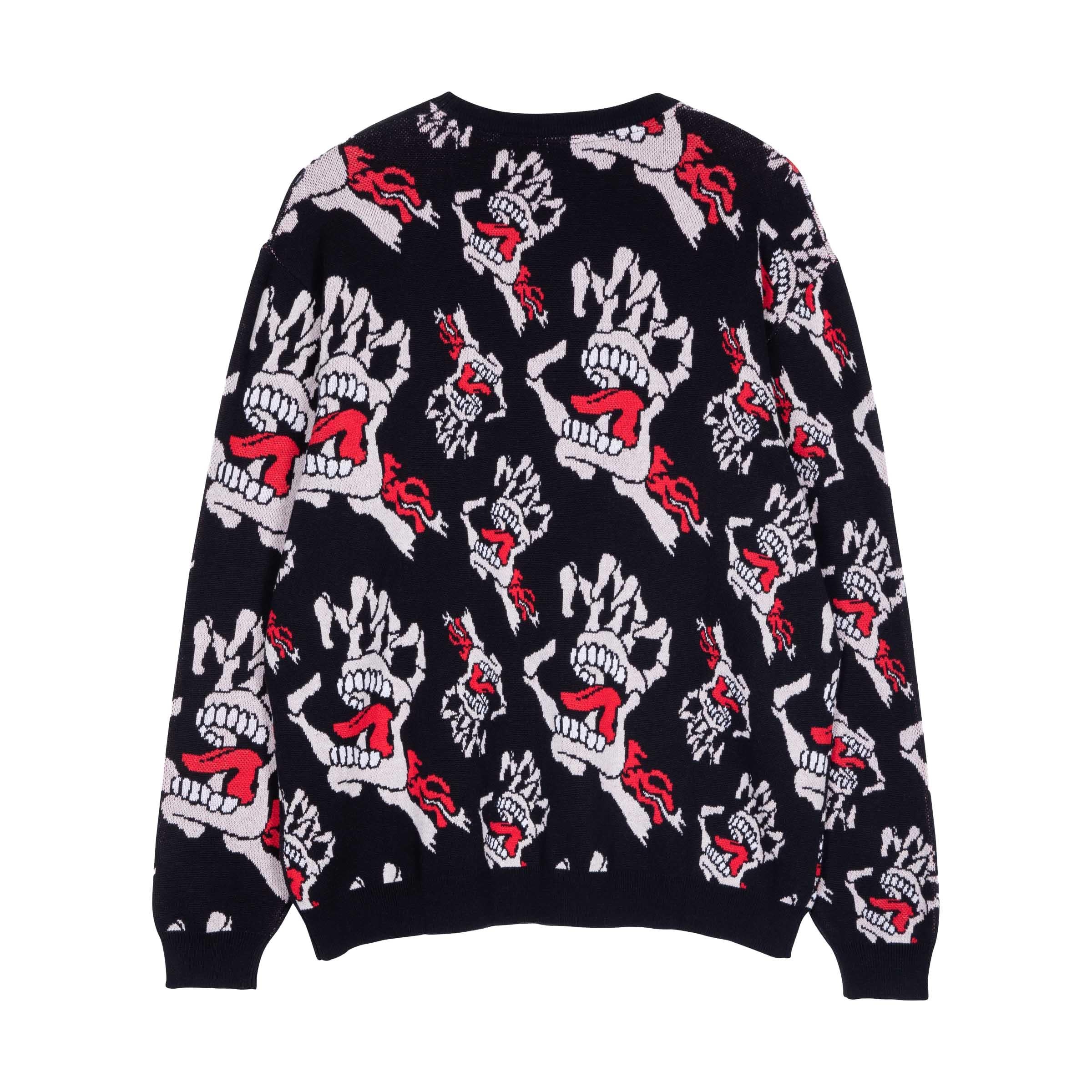 BONE HANDS ALL OVER - MAGLIA SCA-CRW-9776 SANTA CRUZ