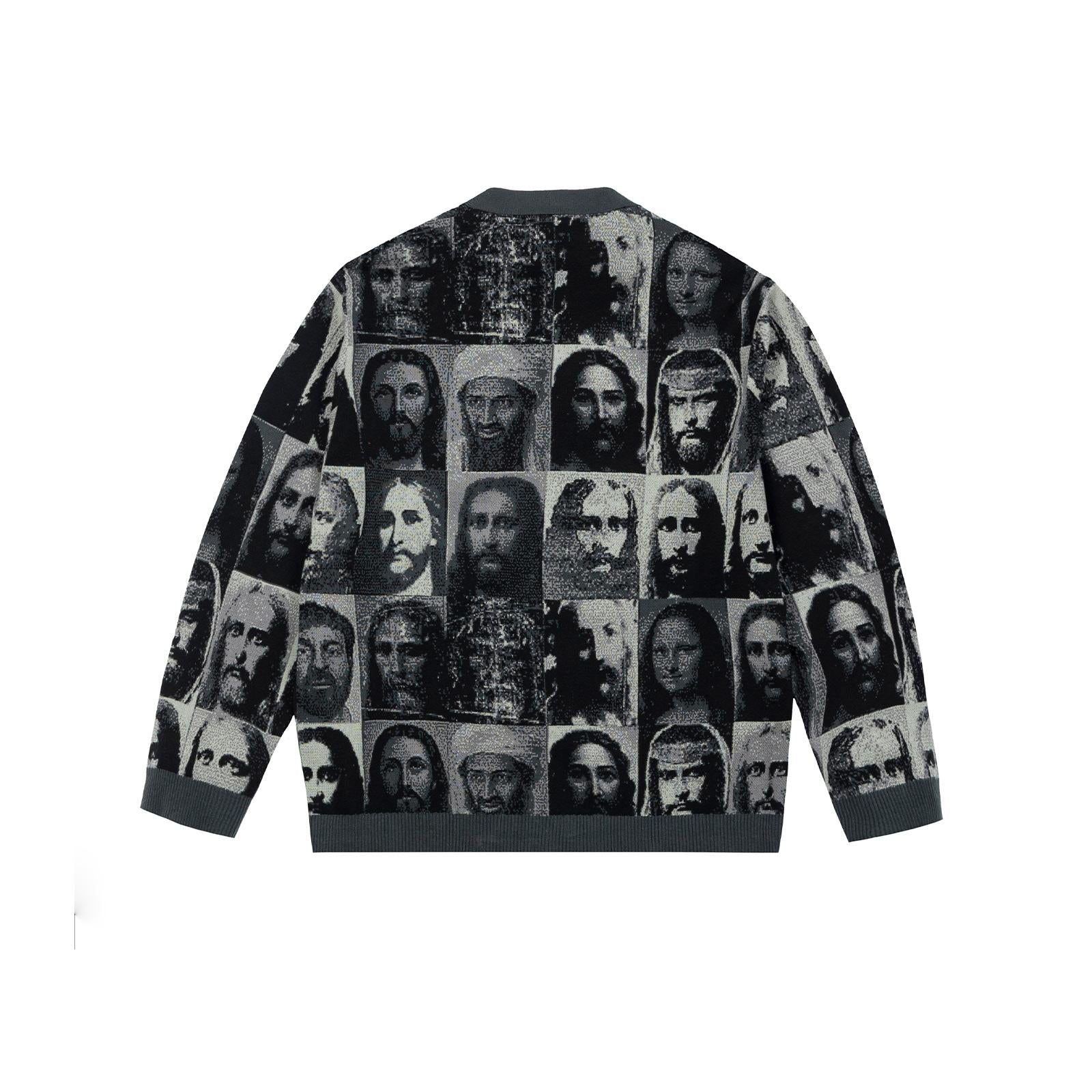 JAQUARD CARDIGAN RELAXED FIT MUGSHOT JEEZ - MAGLIA 26SSPROU844 -V.U. PROPAGANDA