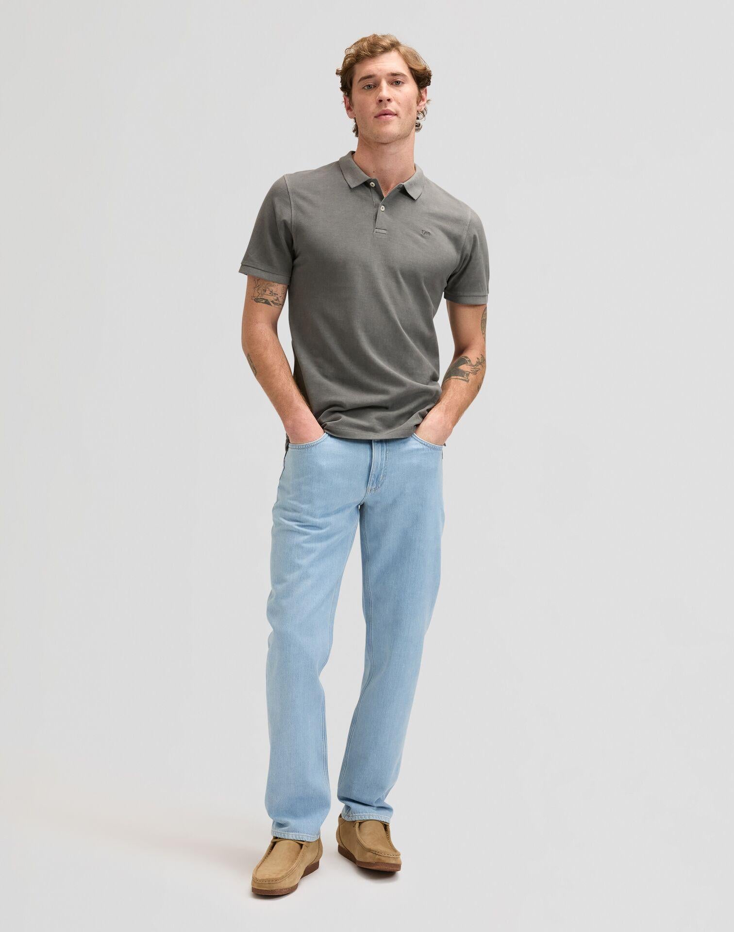 GARMENT DYE STATIC GRAY - POLO 112376468 . LEE