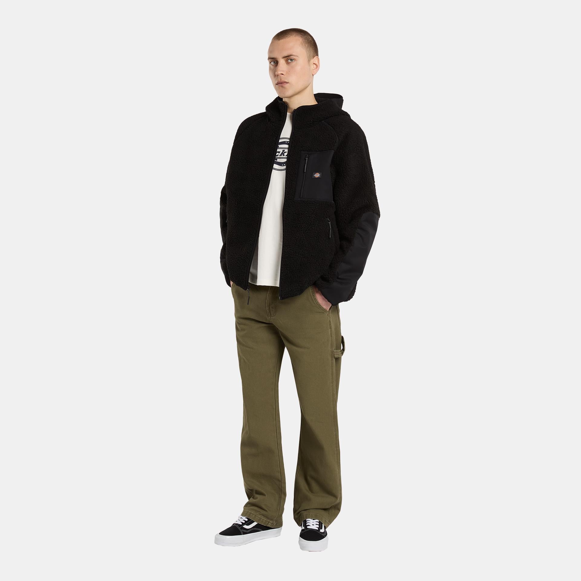 CENTRAL HIGH PILE HOODED - FLEECE DK0A87NV BLK1 DICKIES