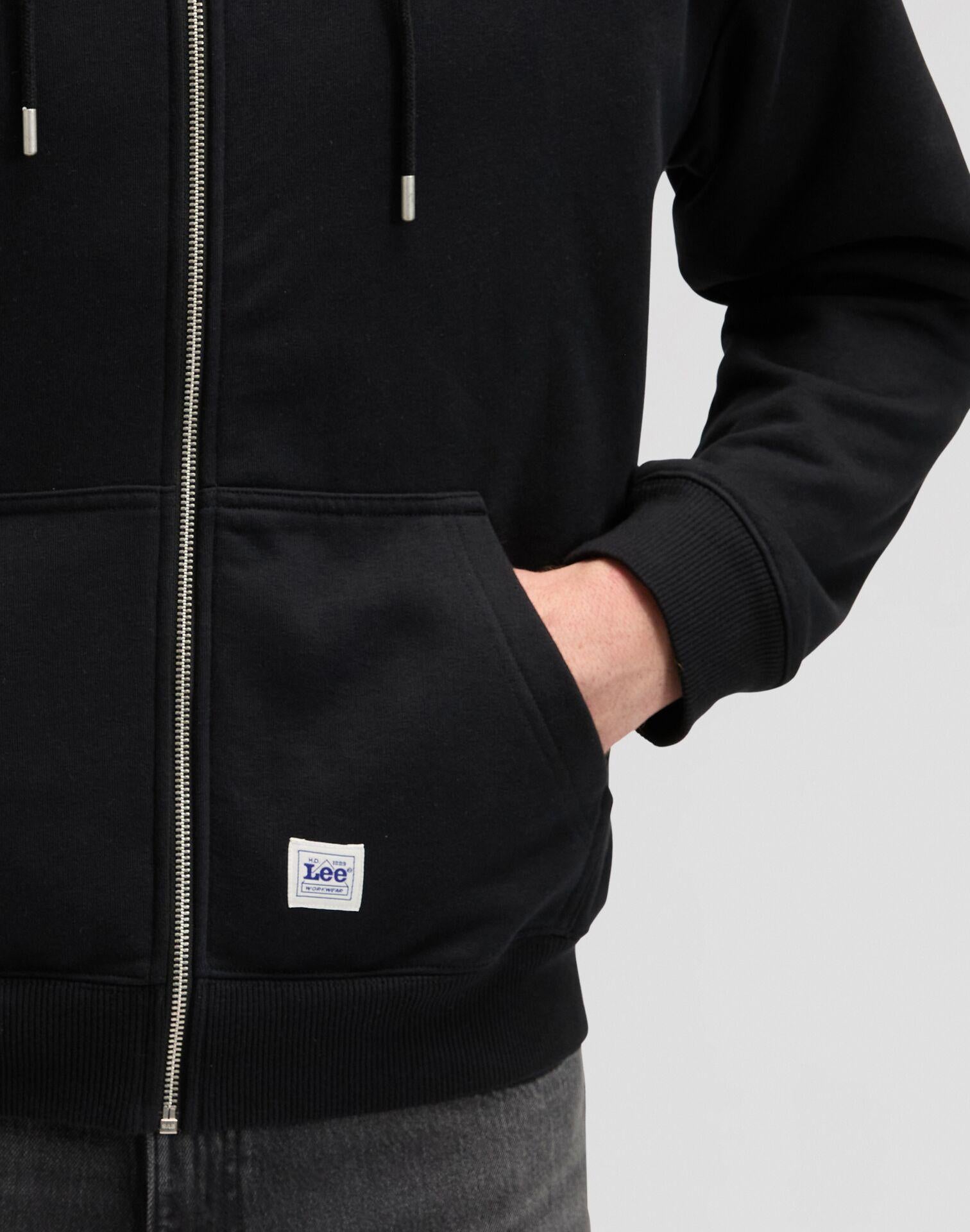 WORKWEAR FULL ZIP BLACK - FELPA 112378764 . LEE