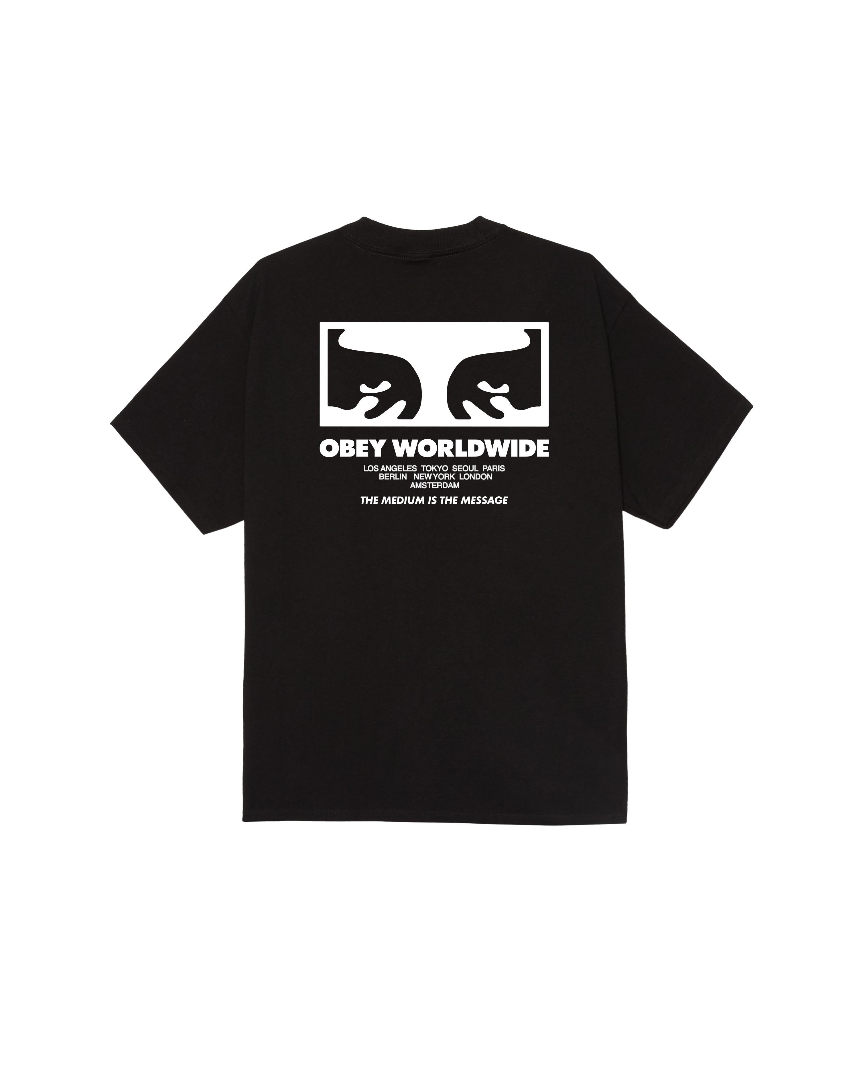 THE MEDIUM IS THE MESSAGE - T-SHIRT 22MC0001754 -BLK OBEY