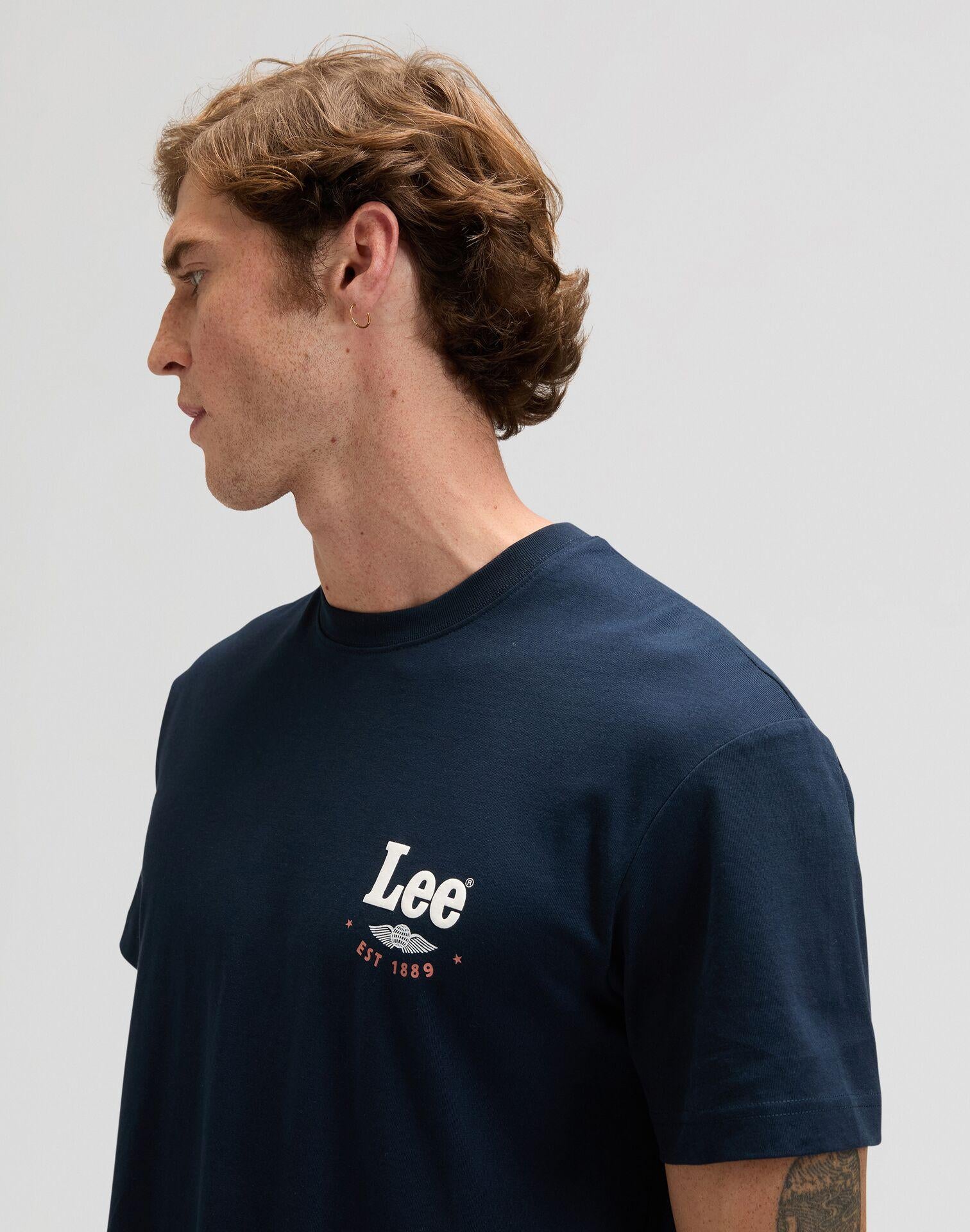 STAMP LEE RIVET NAVY - T-SHIRT 112376494 . LEE
