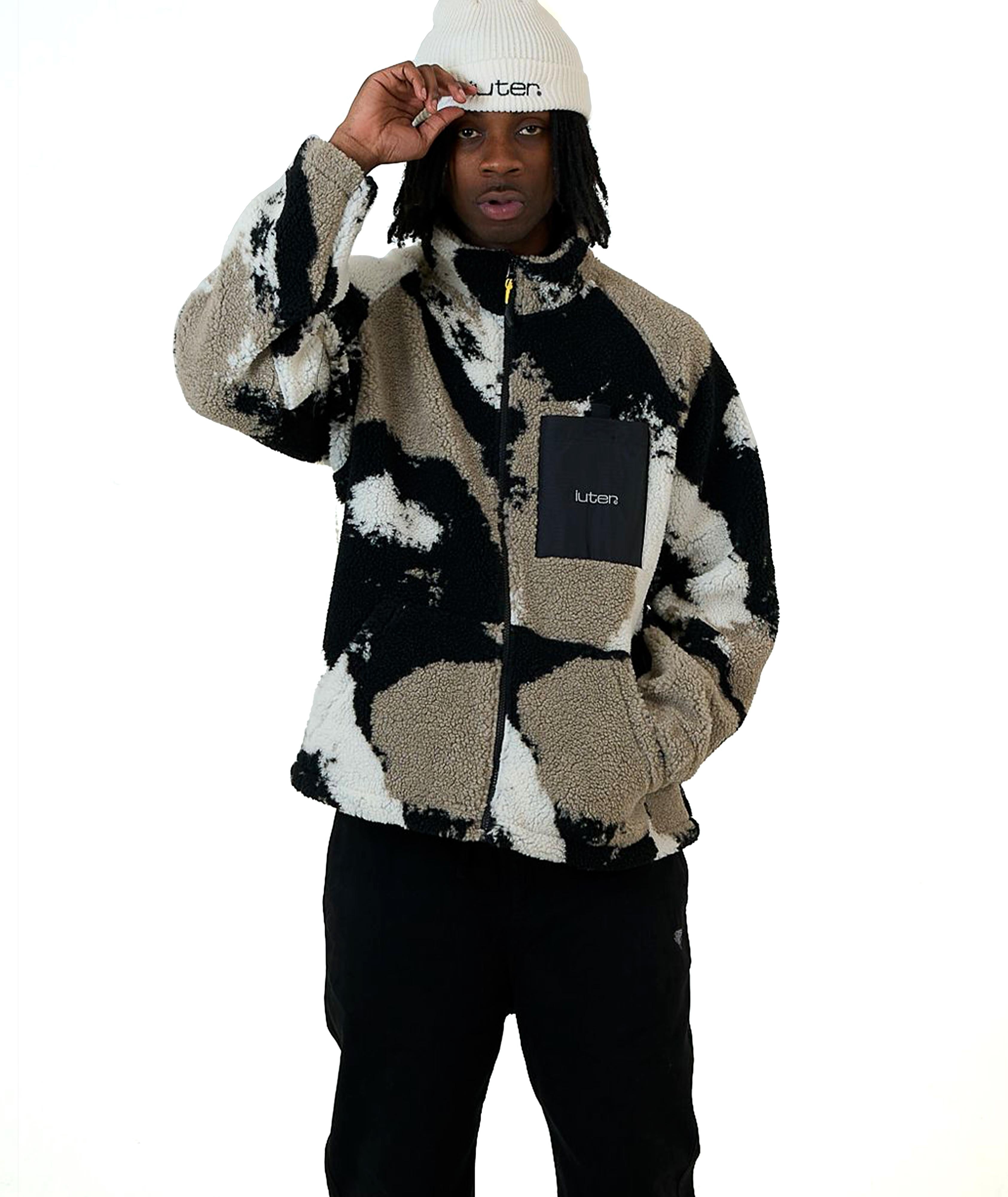 TORNADO FUR ZIP NECK - FELPA 25WISZ32 -GREY IUTER