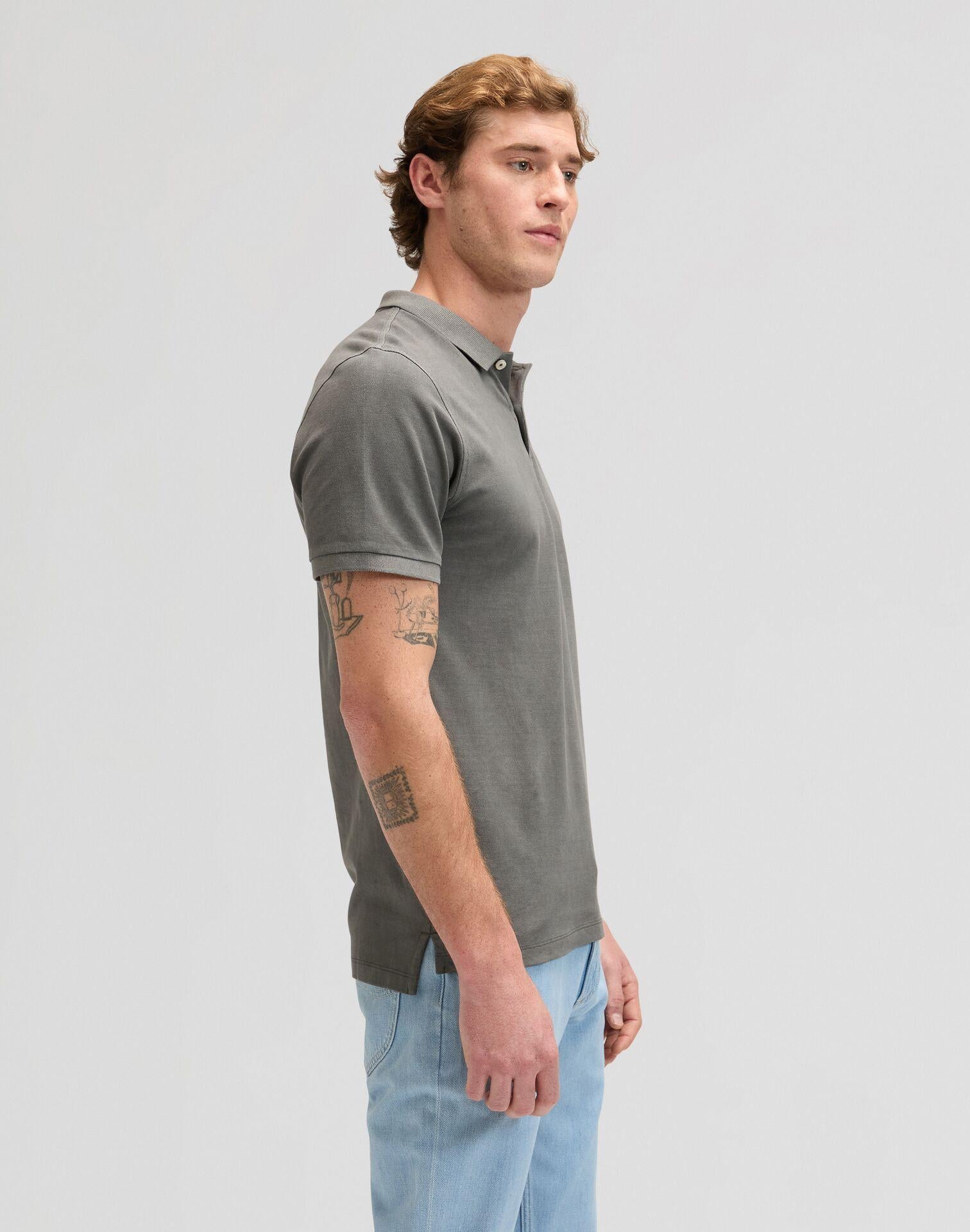GARMENT DYE STATIC GRAY - POLO 112376468 . LEE
