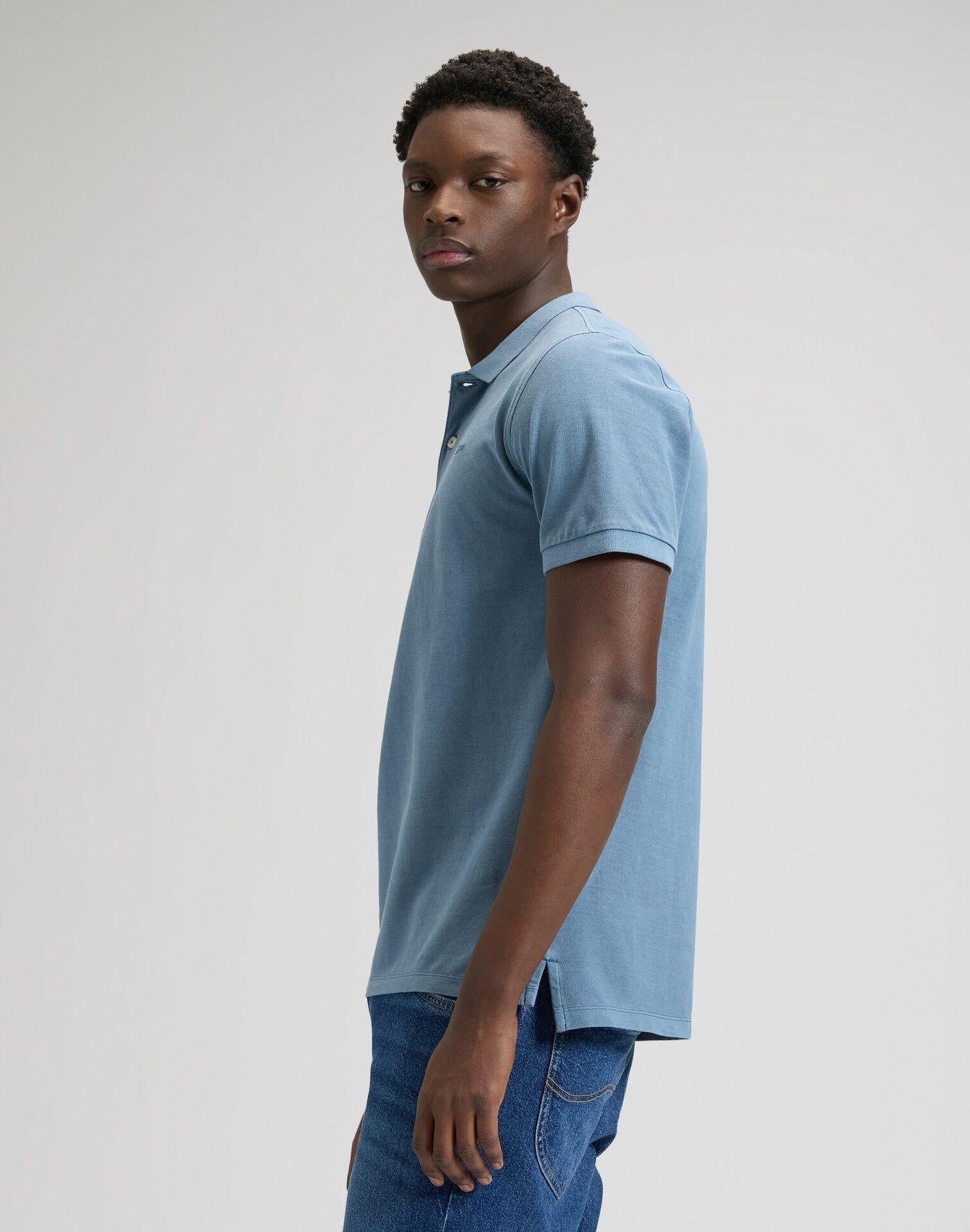 GARMENT DYE DUSTIER BLUE - POLO 112376470 . LEE
