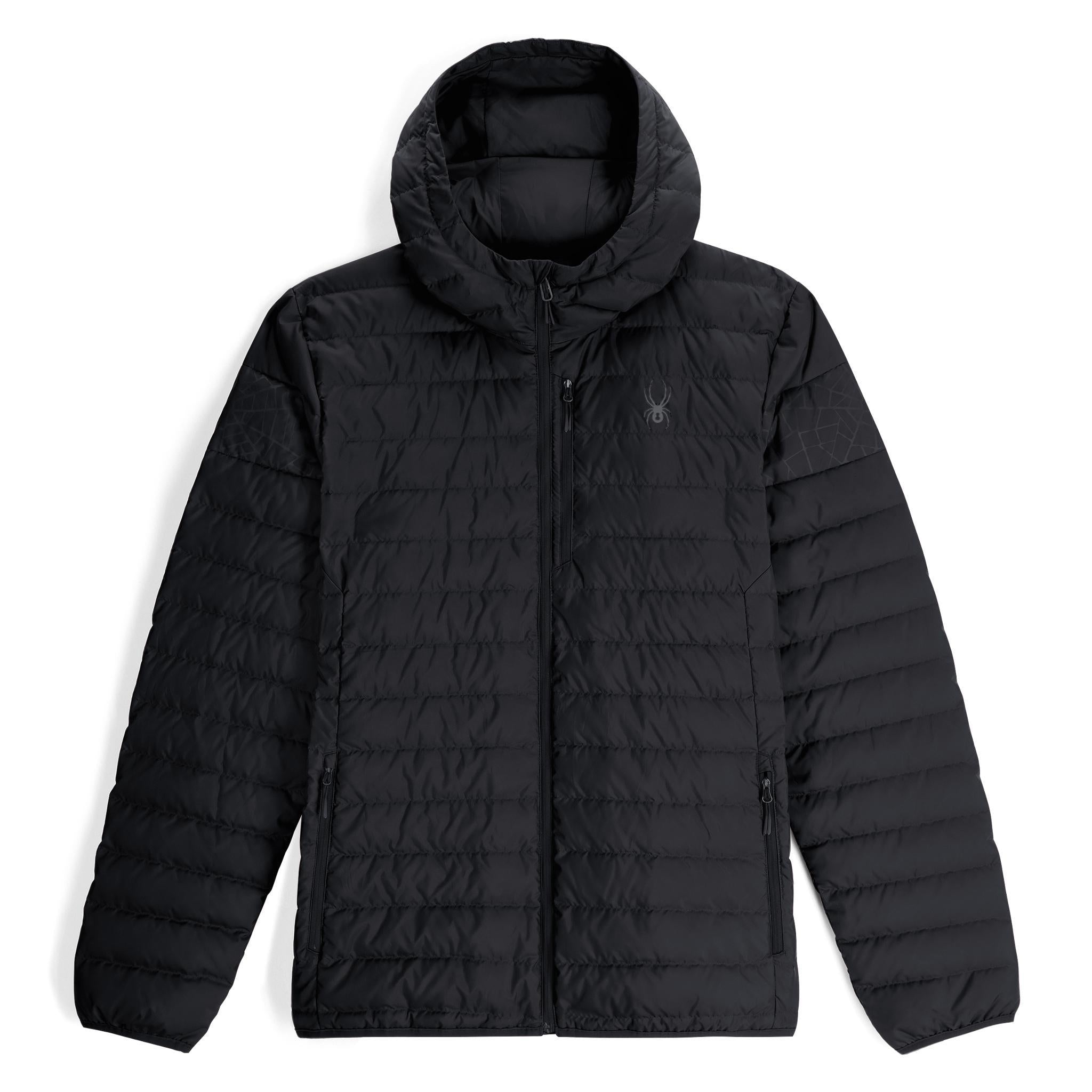 ZENITH HOODED DOWN JACKET - GIACCA 38A021412 -BLK SPYDER