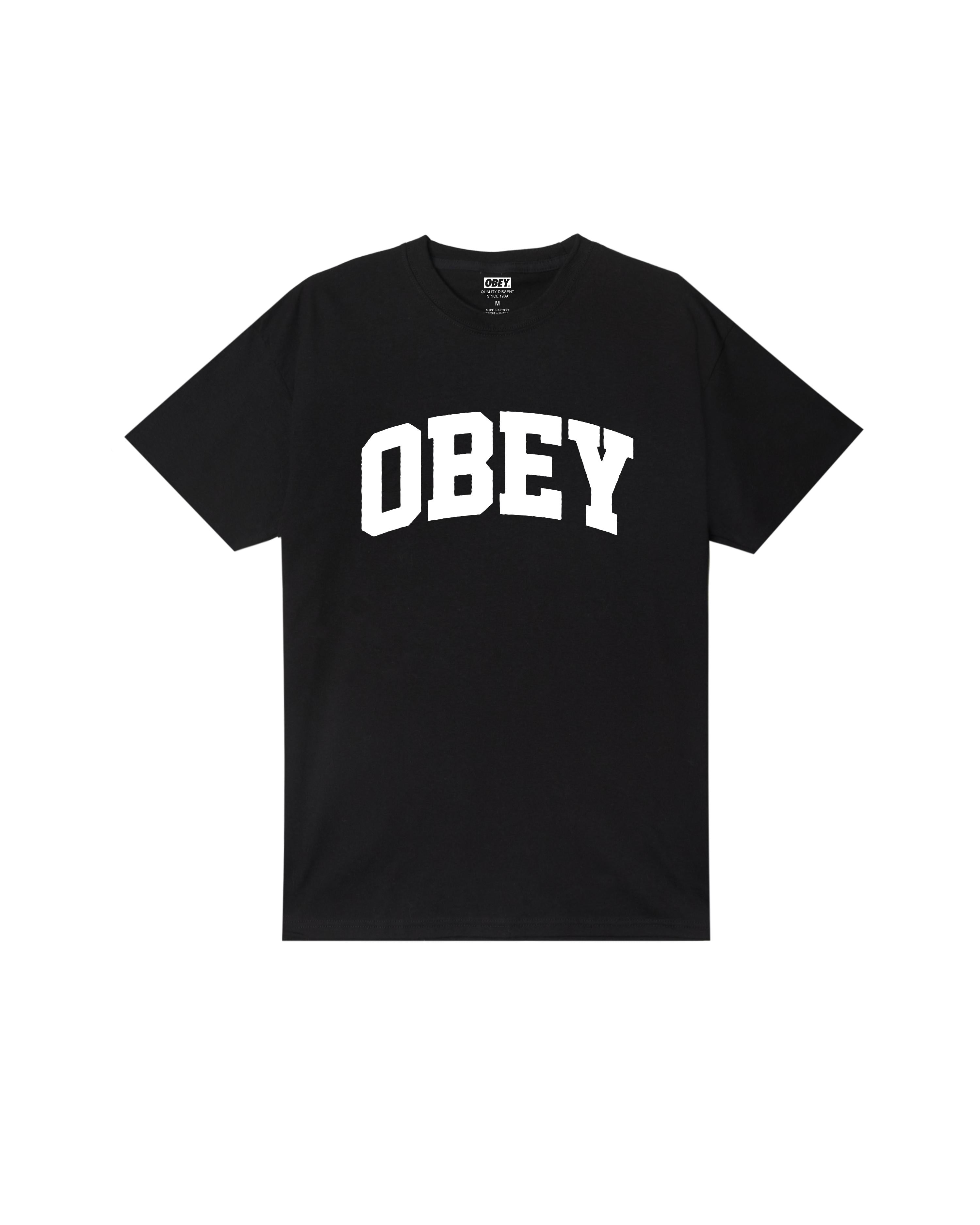 COLLEGIATE - T-SHIRT 22MC0001780 -BLK OBEY