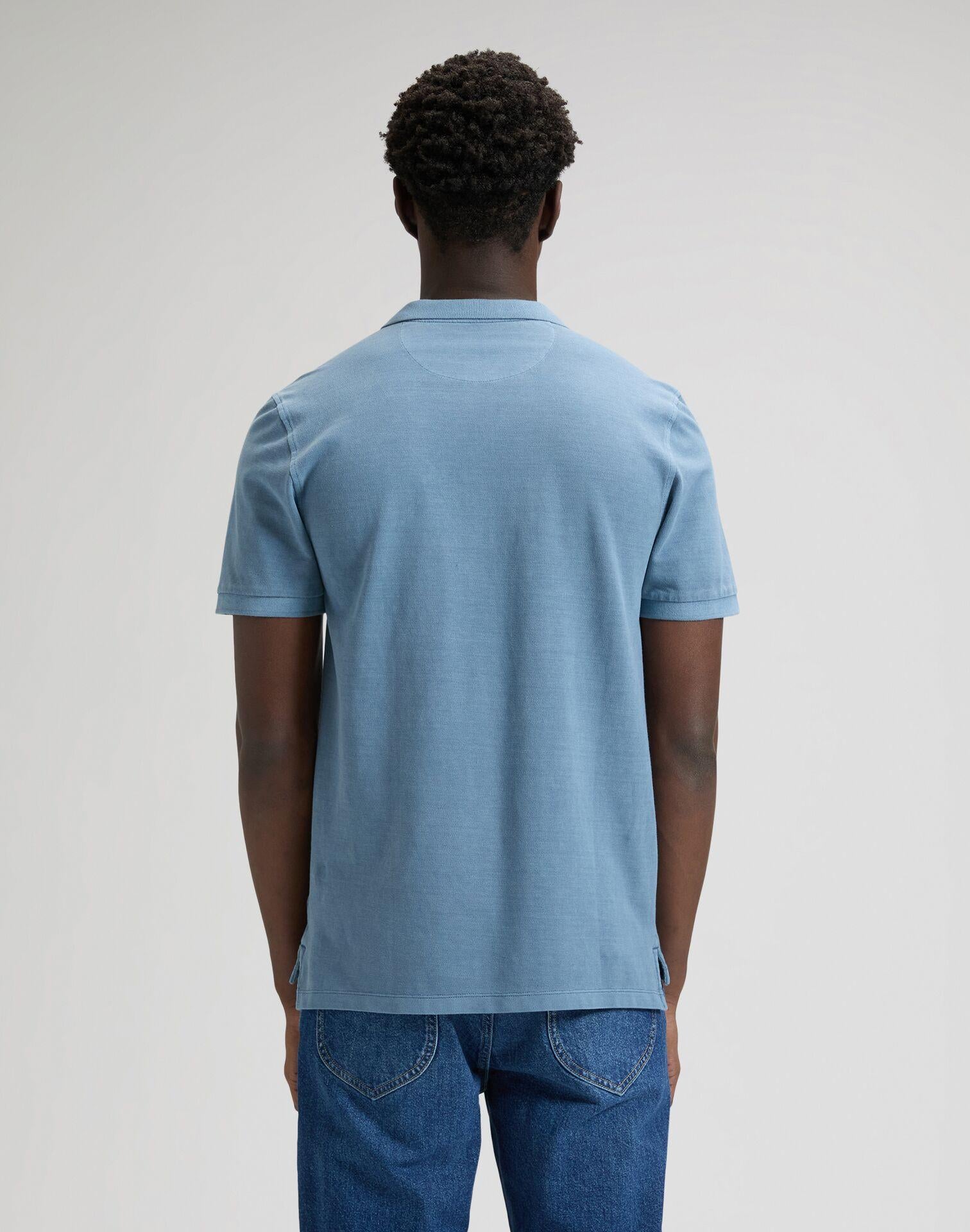 GARMENT DYE DUSTIER BLUE - POLO 112376470 . LEE