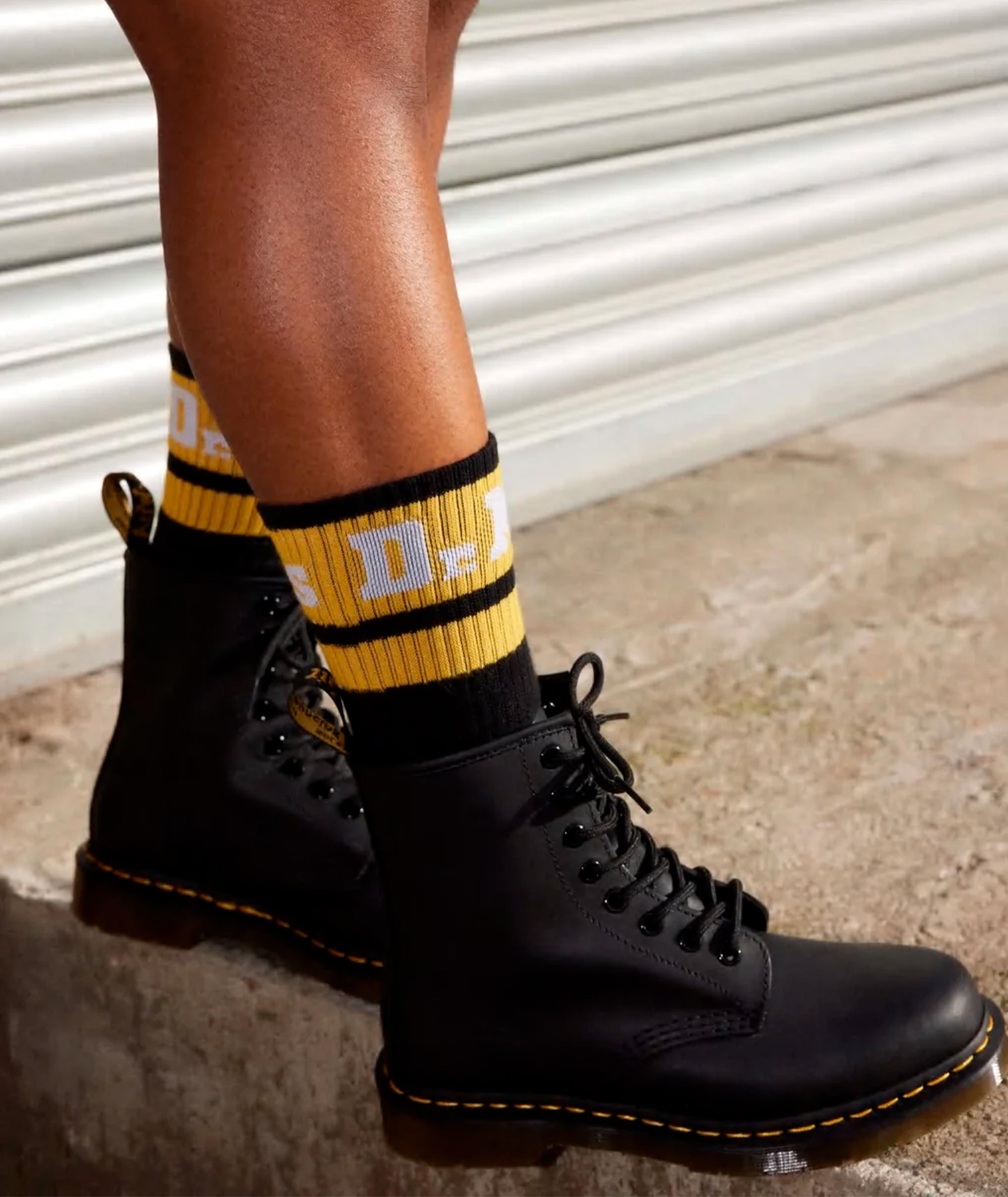ATHLETIC LOGO SOCK - ORGANIC COTTON BLEND - CALZE AC681005 . DR MARTENS