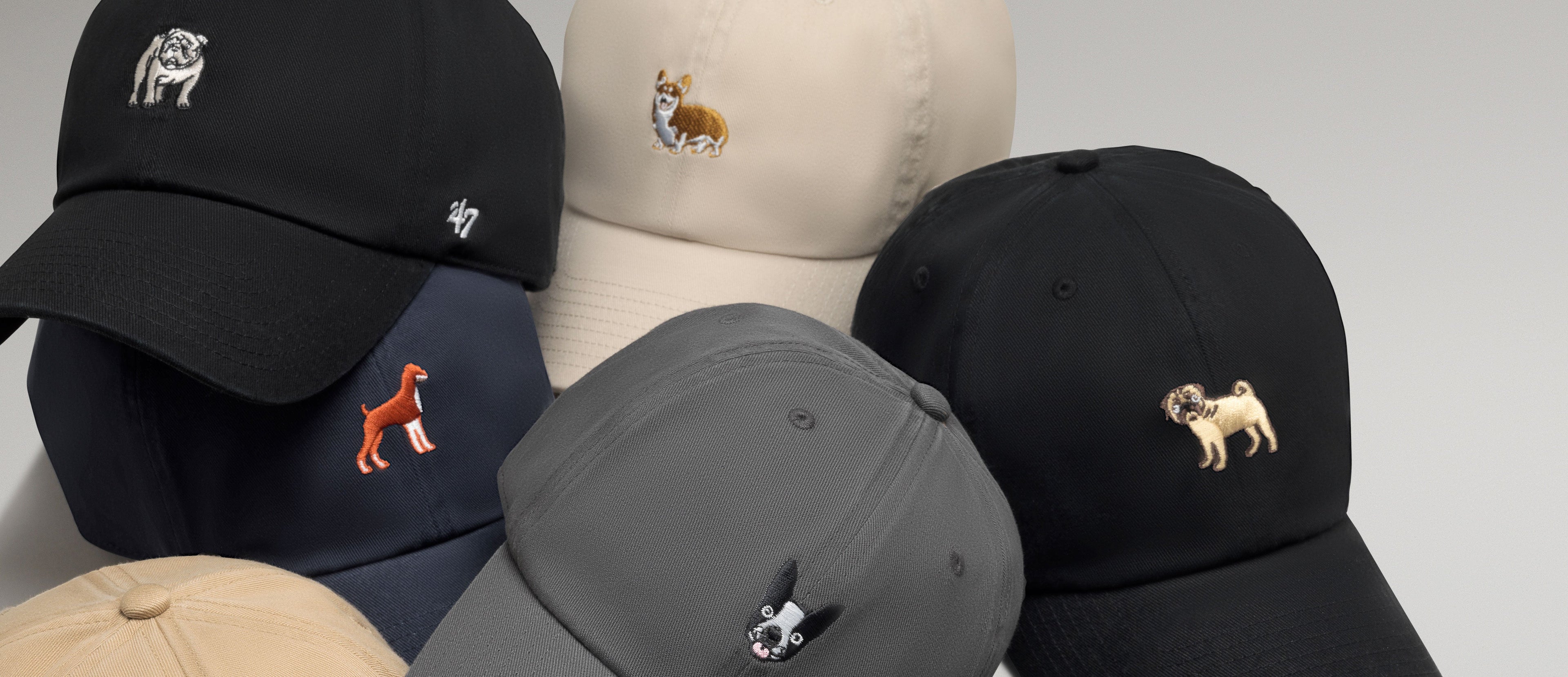 cappellini dog hats con ricamo cani  