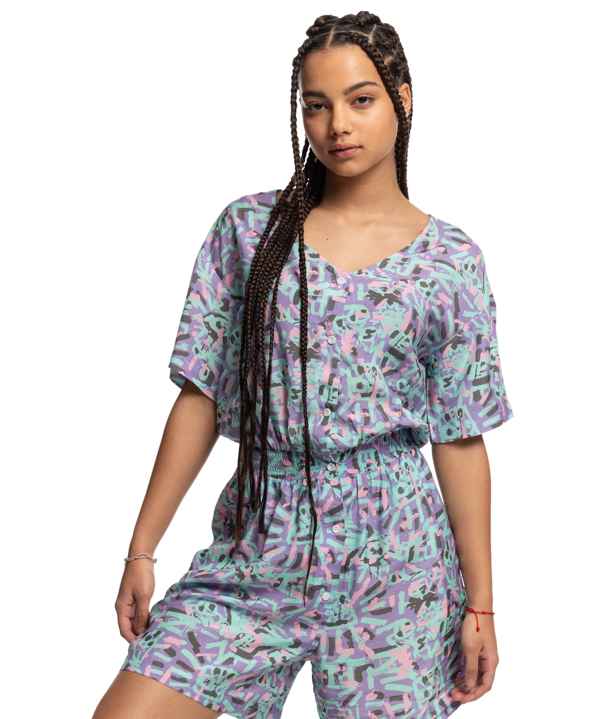 LENORA WOVEN ROMPER - VESTITO EQWWD03114 -BMY6 QUIKSILVER 
