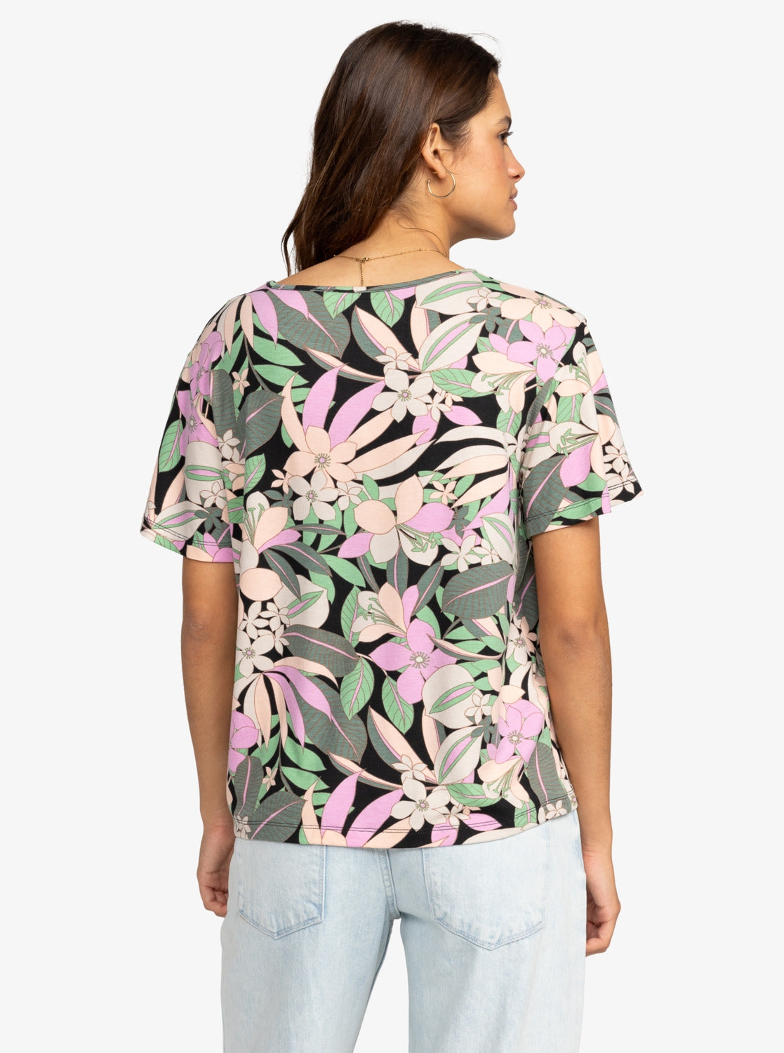 FLOWERS FOR LIFE - T-SHIRT ERJKT04104 -WBK3 ROXY 