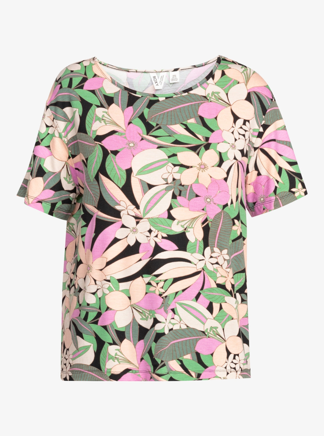 FLOWERS FOR LIFE - T-SHIRT ERJKT04104 -WBK3 ROXY 