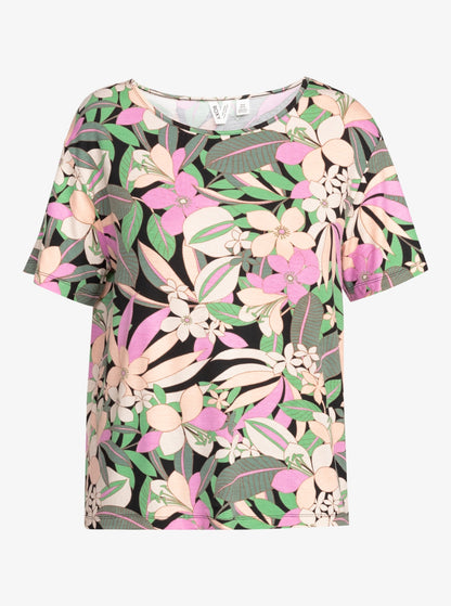 FLOWERS FOR LIFE - T-SHIRT ERJKT04104 -WBK3 ROXY 
