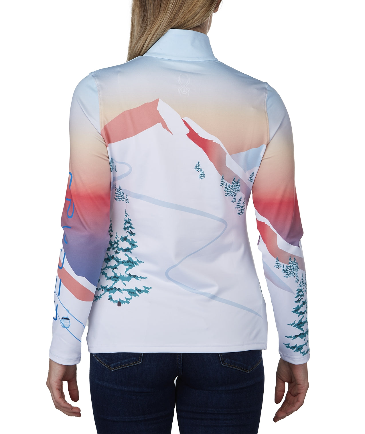 GIRLS RULE ZIP T-NECK - T-SHIRT 223063 -451 SPYDER 