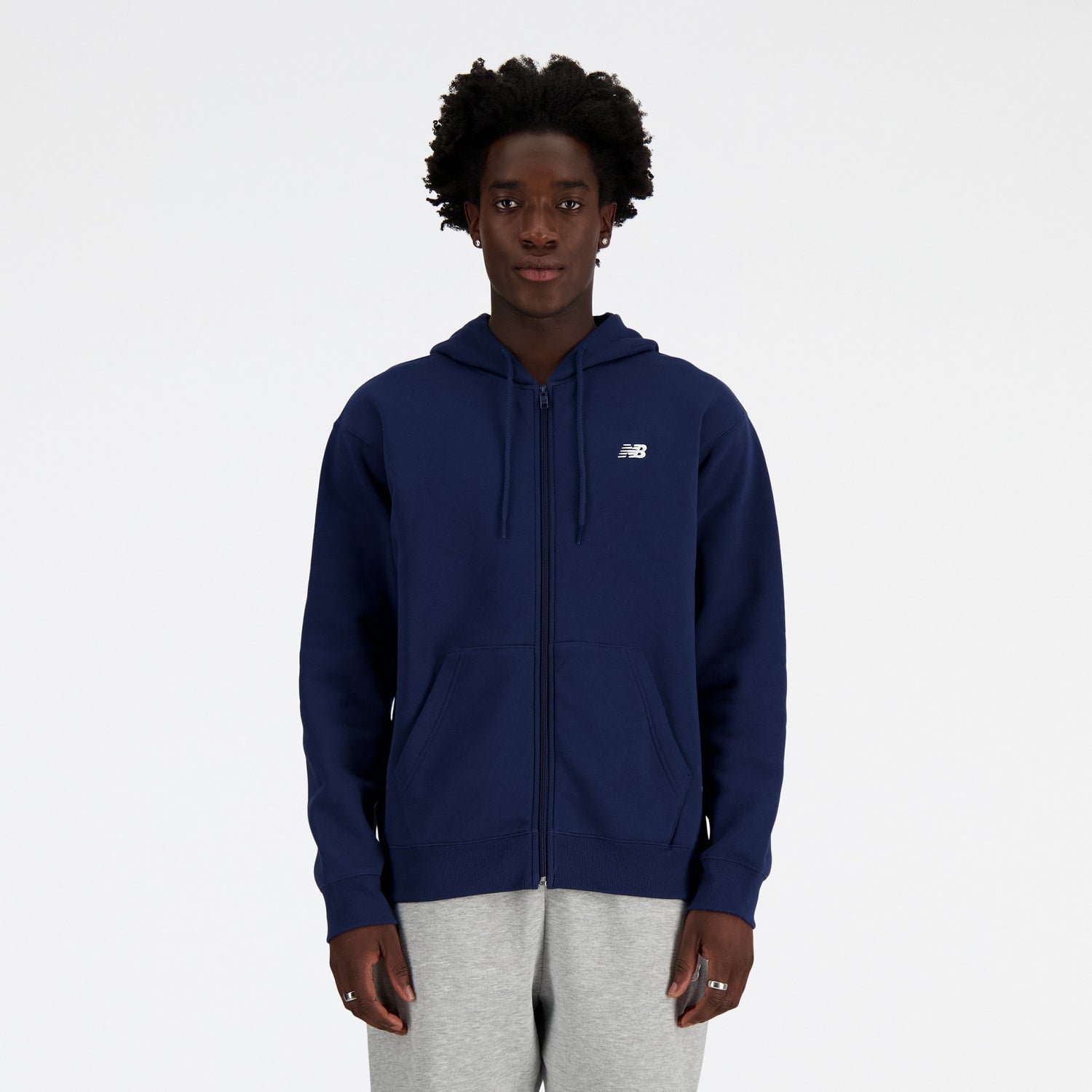 STACKED LOGO FRENCH TERRY FULL ZIP - FELPA MJ41501NNY . NEW BALANCE 