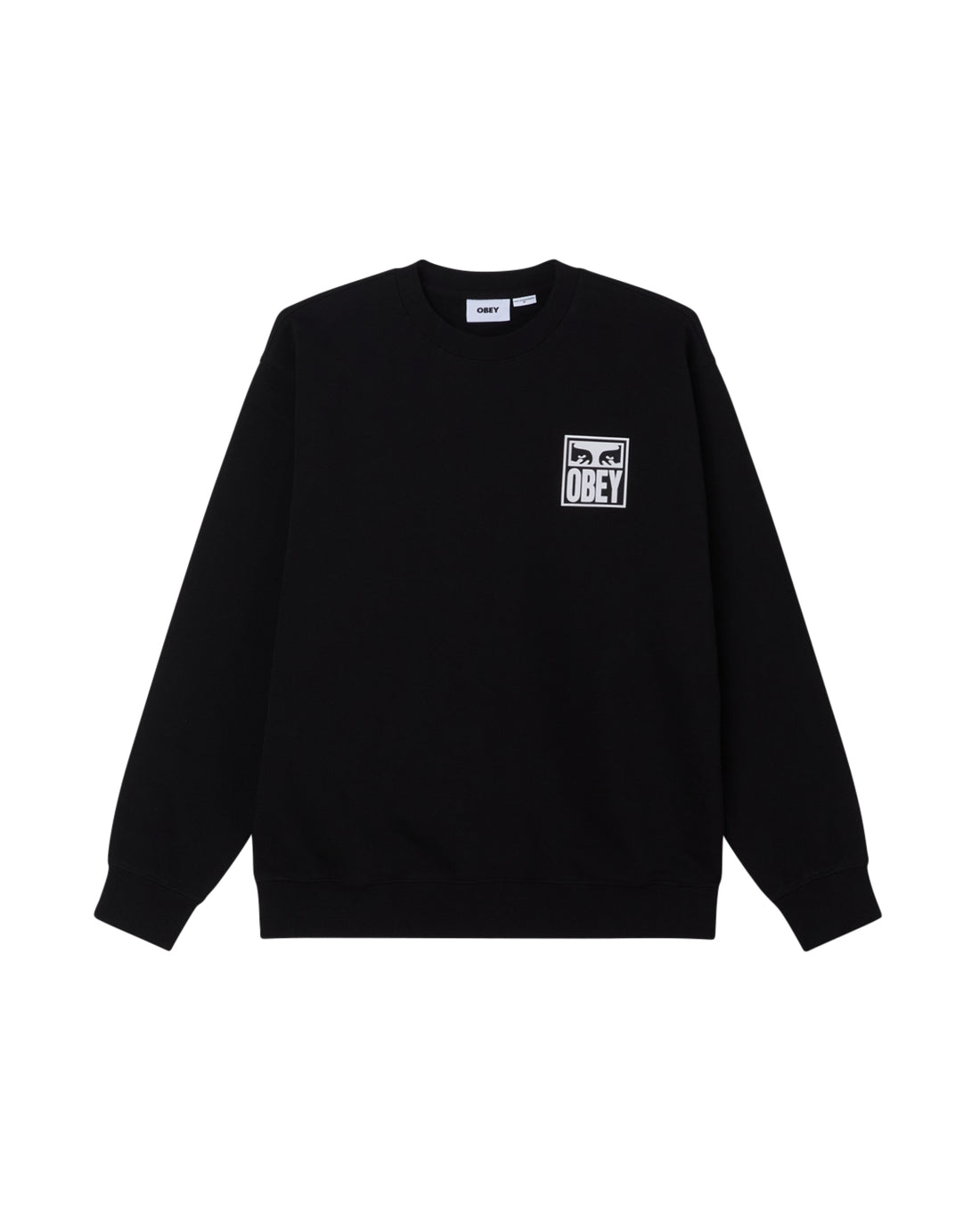EYES ICON 2 CREW - FELPA 22UC0000155 -BLK OBEY 