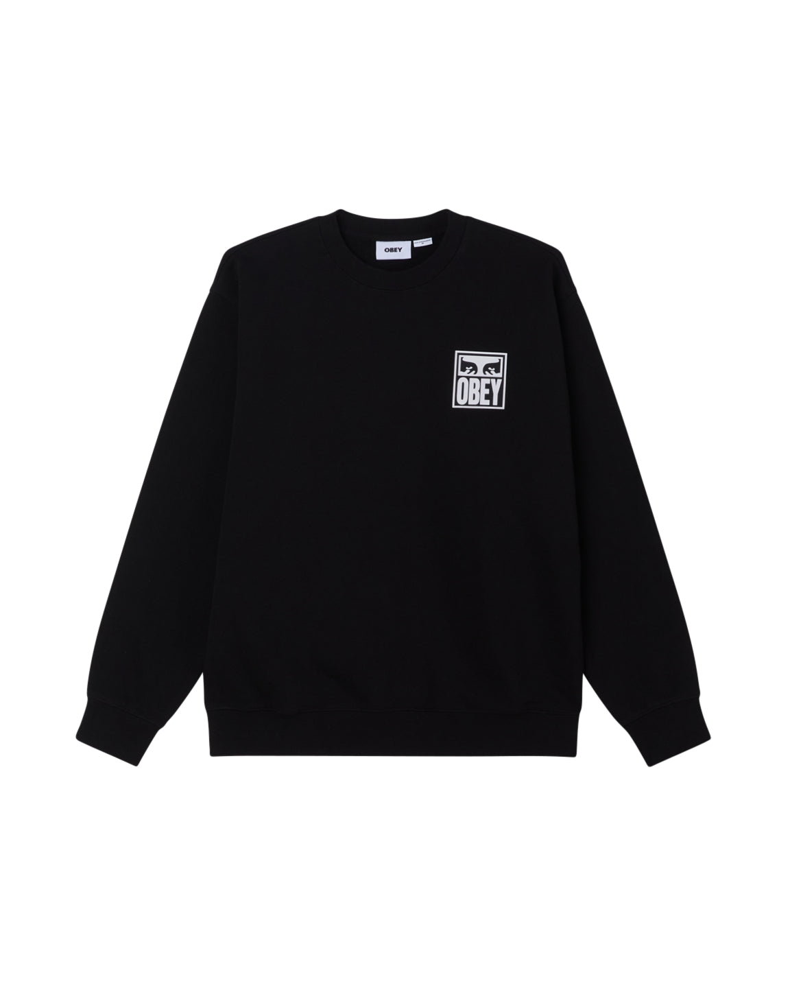 EYES ICON 2 CREW - FELPA 22UC0000155 -BLK OBEY 