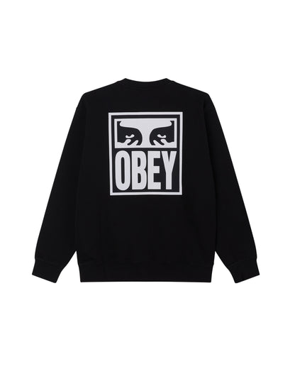 EYES ICON 2 CREW - FELPA 22UC0000155 -BLK OBEY 