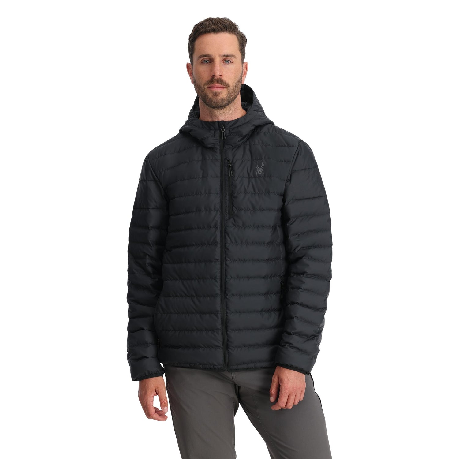 ZENITH HOODED DOWN JACKET - GIACCA 38A021412 -BLK SPYDER 